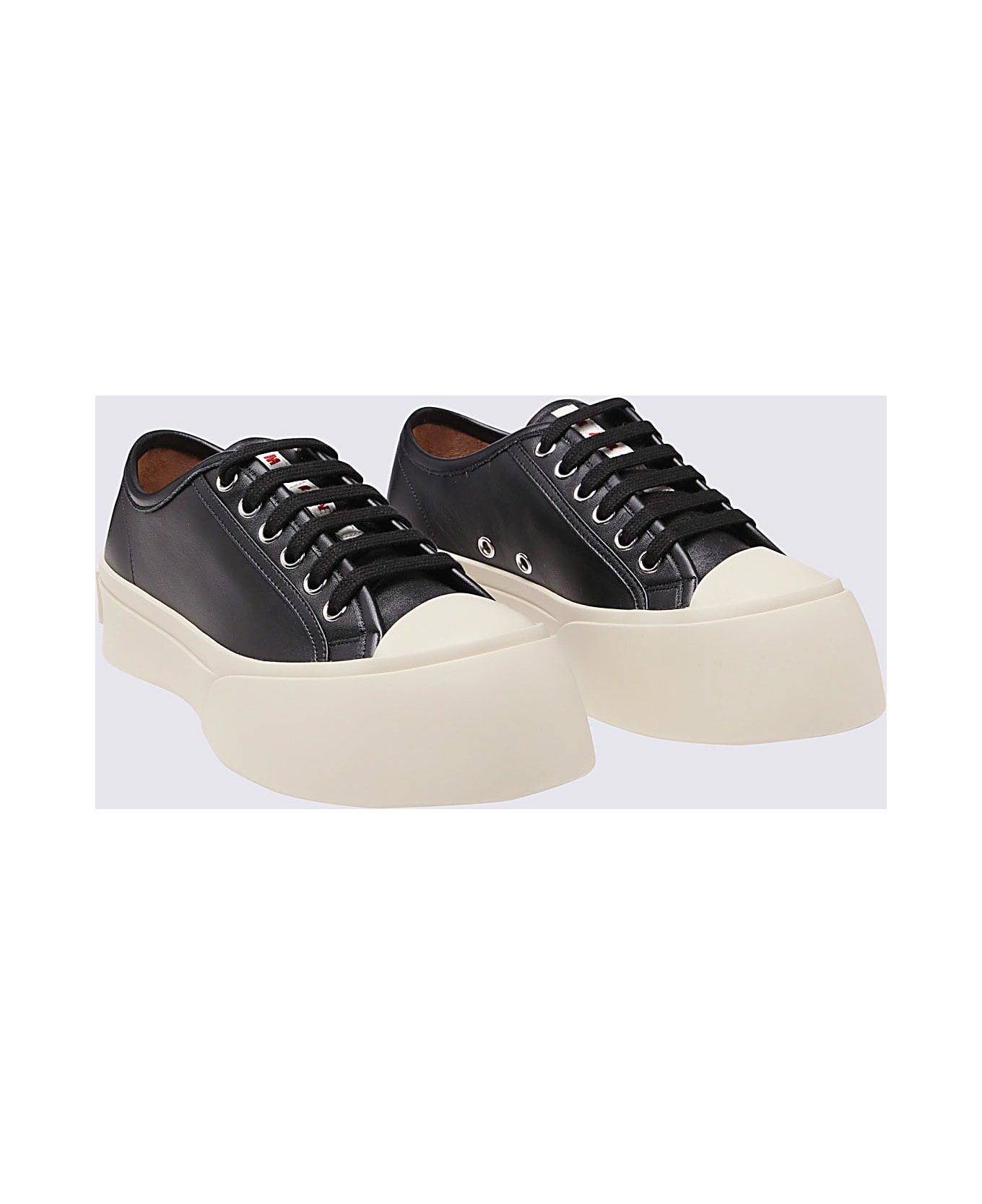Marni Black And White Leather Pablo Sneakers - Black