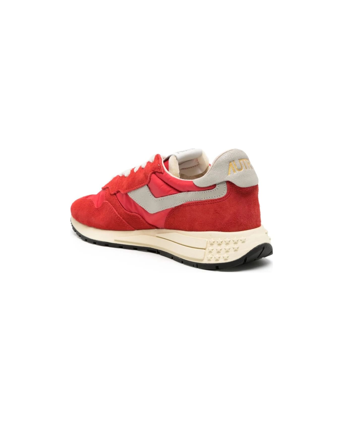 Autry Reelwind Low Nylon And Suede Sneakers - Red