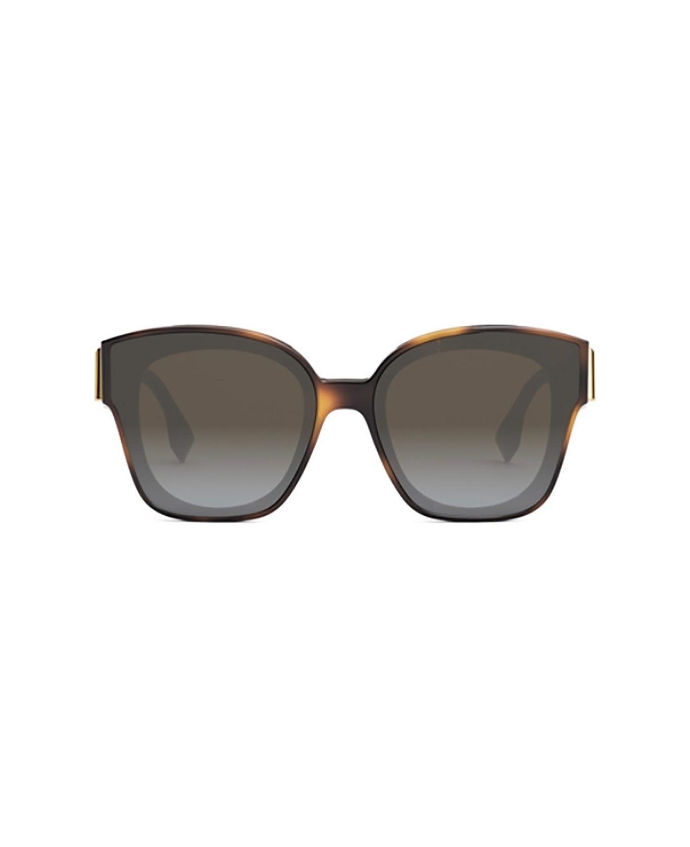 Fendi Square Frame Sunglasses - 53B - Black