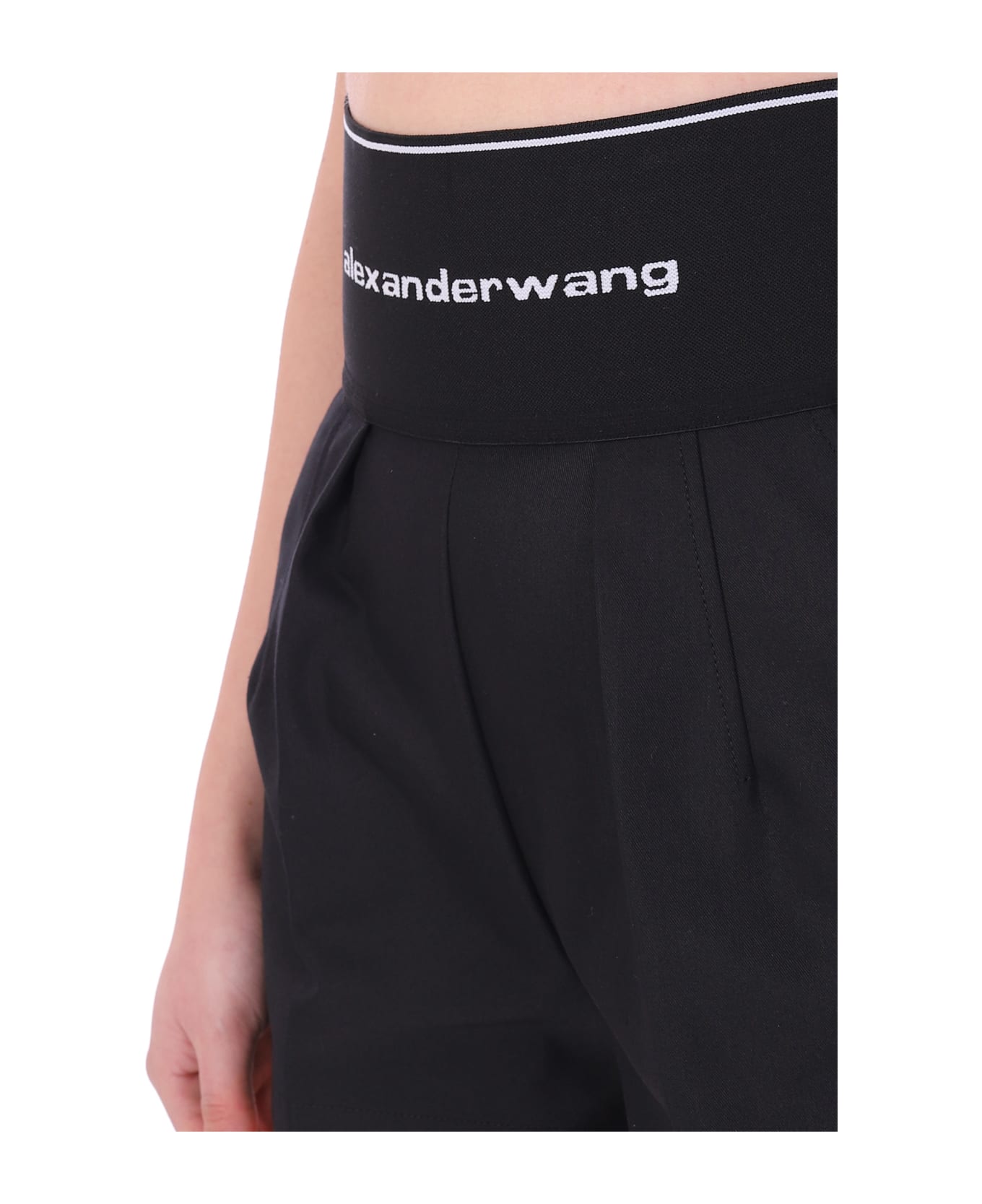 Alexander Wang Shorts In Black Synthetic Fibers - Black