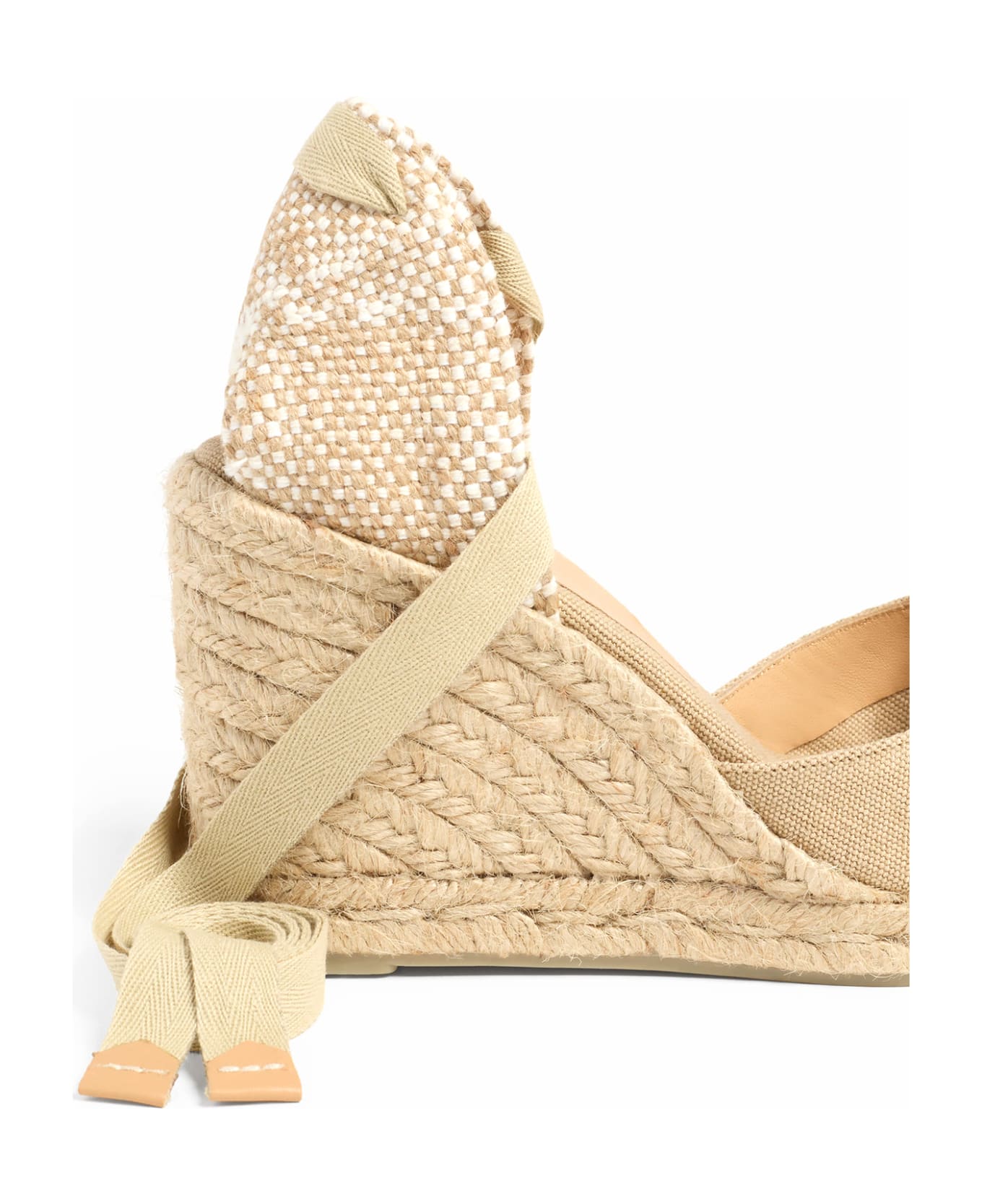 Castañer Espadrilles Carina With Wedge And Laces - SAND