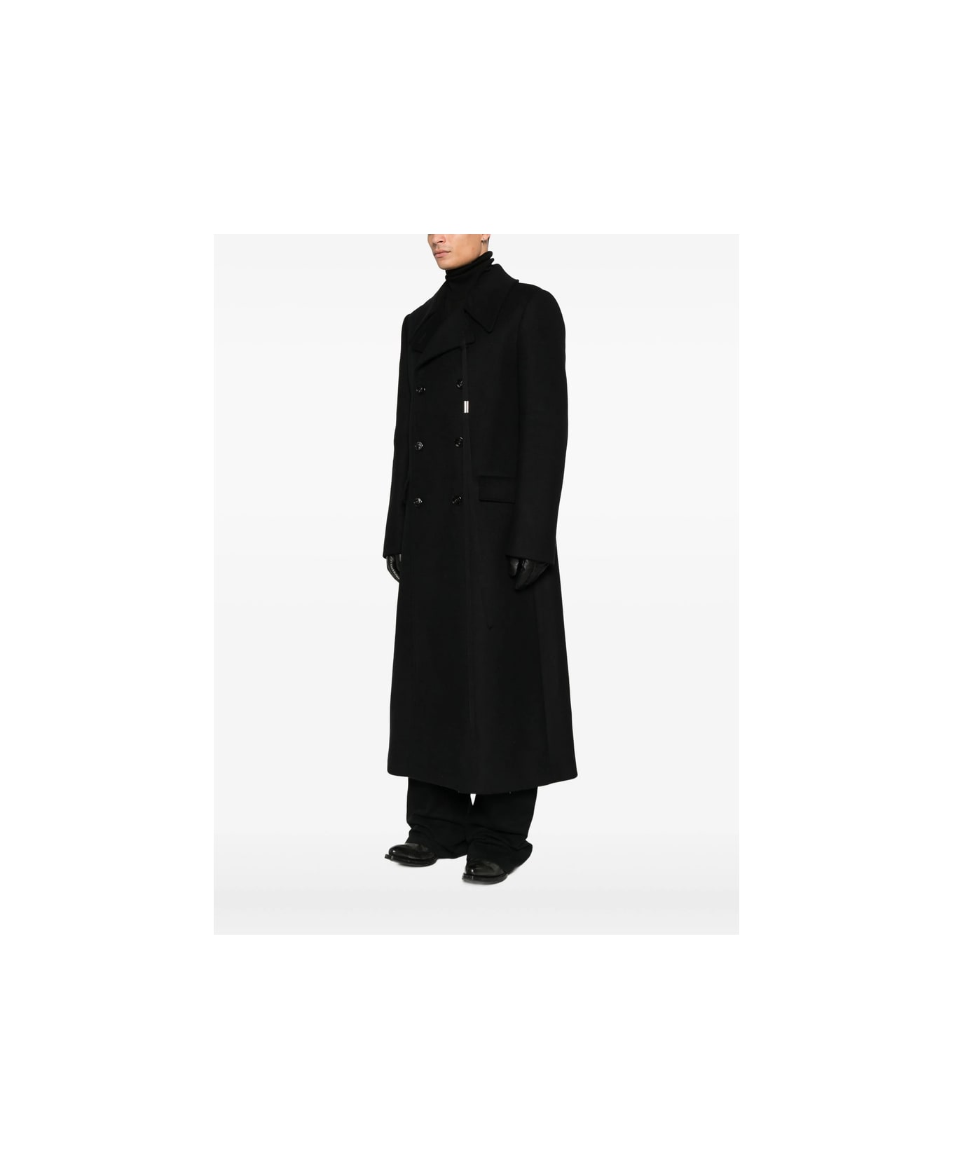 Ann Demeulemeester Coat - BLACK/BLUE