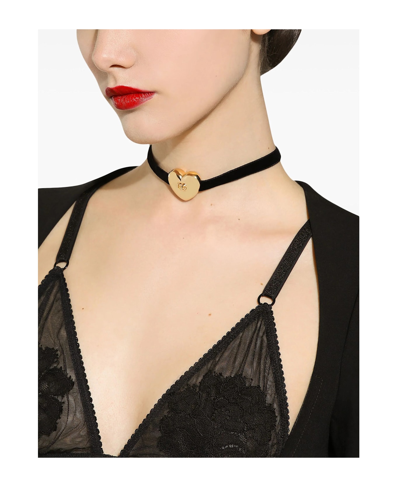 Dolce & Gabbana Choker Velluto - Nero Oro