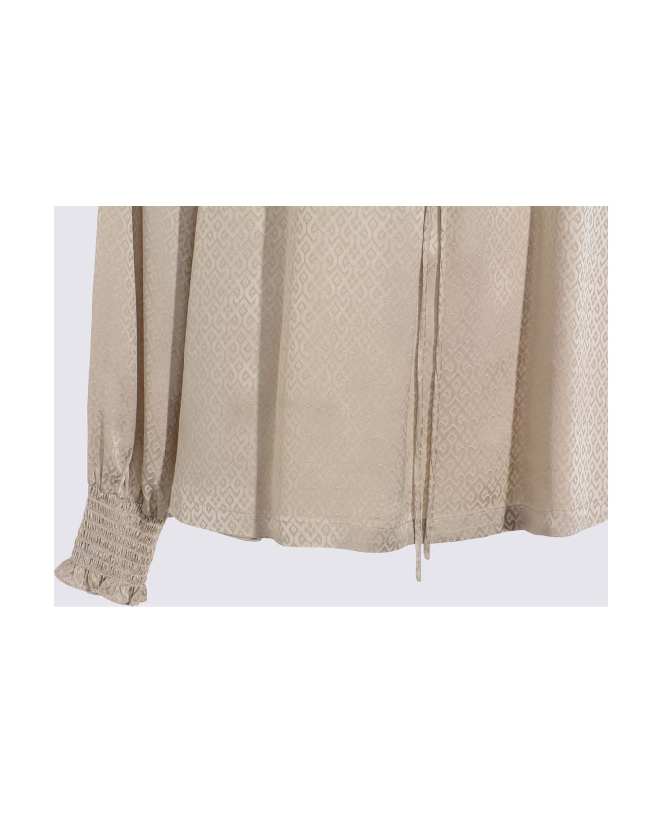 Burberry Beige Silk Shirt - TAUPE BEIGE IP PATT