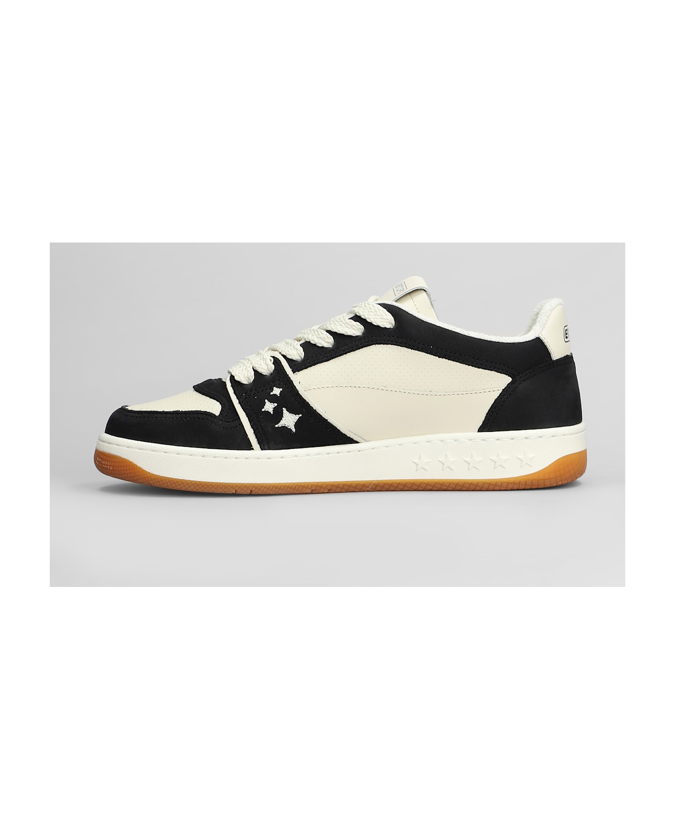 Enterprise Japan Egg Rocket Sneakers In Beige Suede And Leather - beige