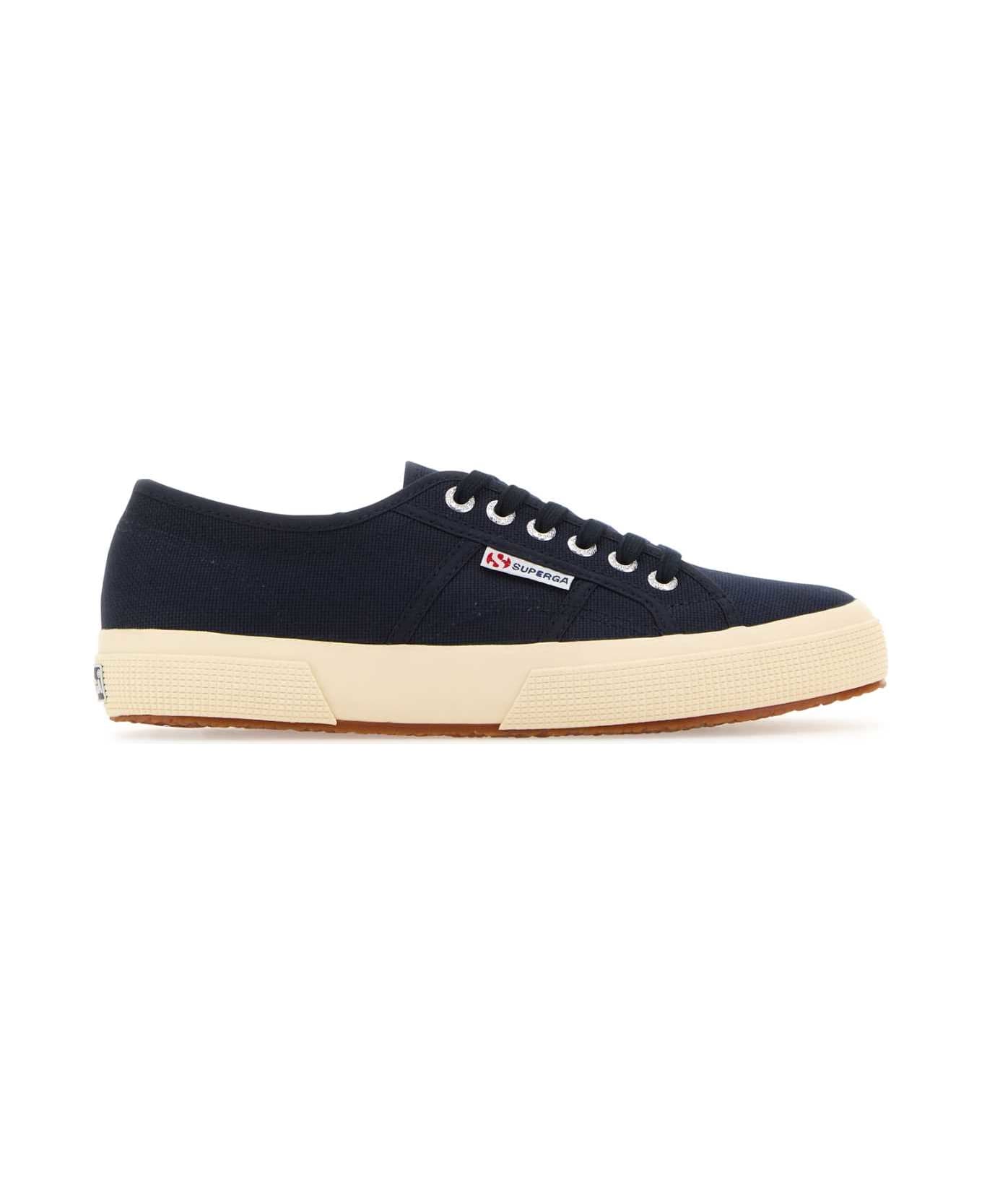 Superga Navy Blue Canvas 2750 Sneakers - NAVY