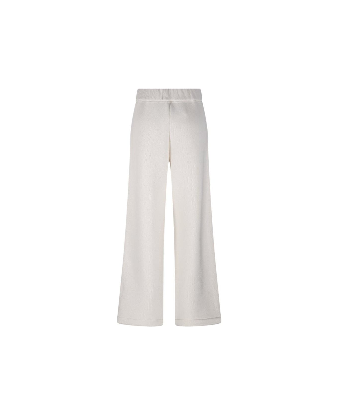 Max Mara Tay Wide Leg Jogging Trousers - Cream