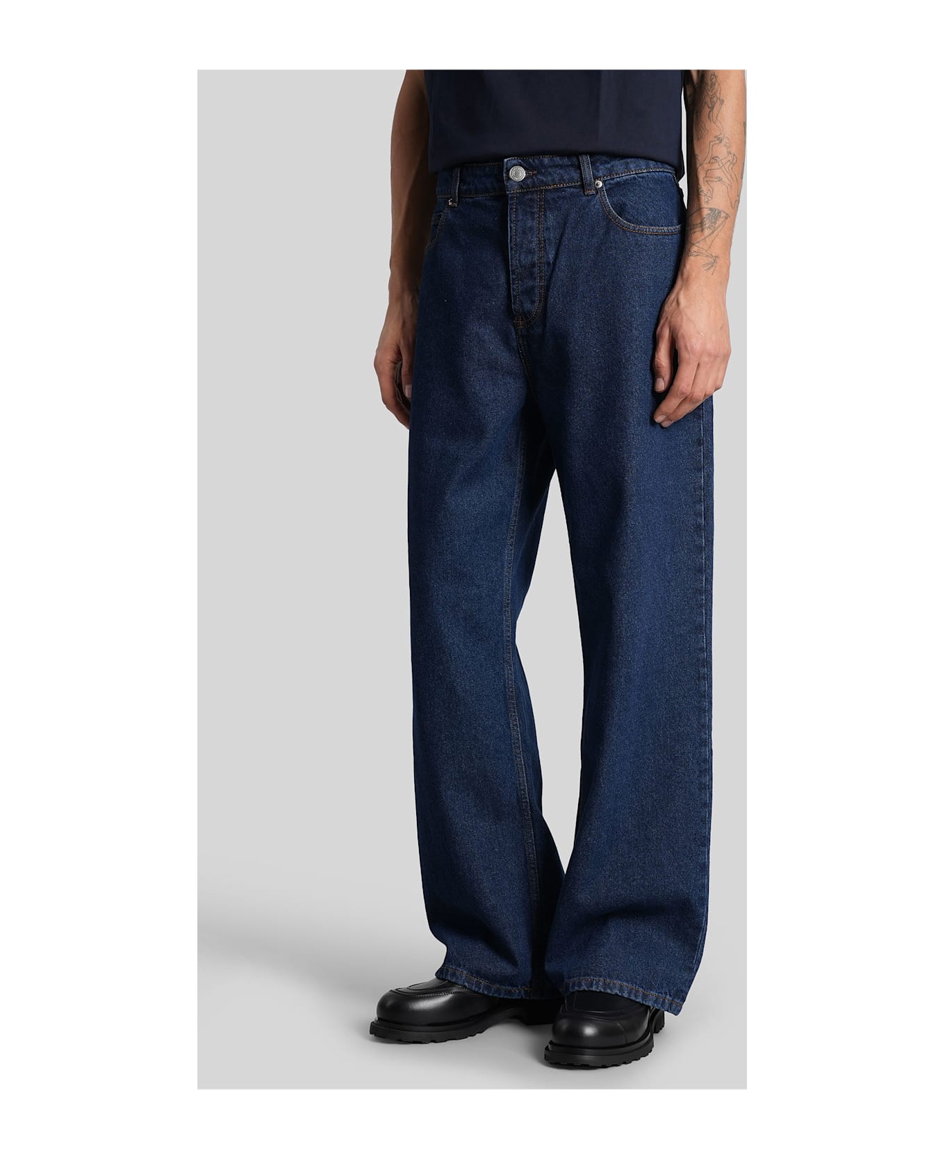Ami Alexandre Mattiussi Jeans In Blue Cotton - blue
