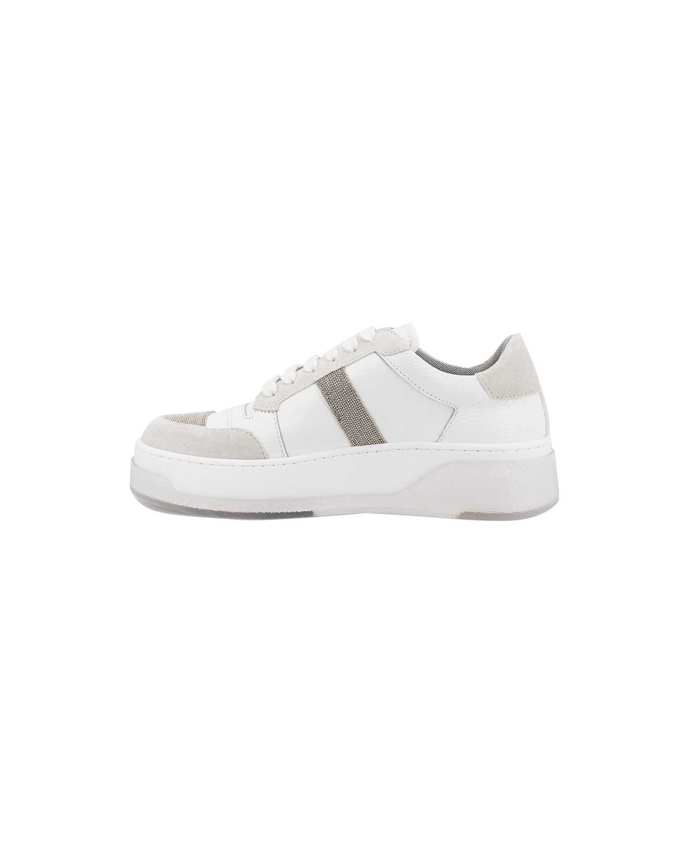 Fabiana Filippi Leather Sneakers - BIANCO