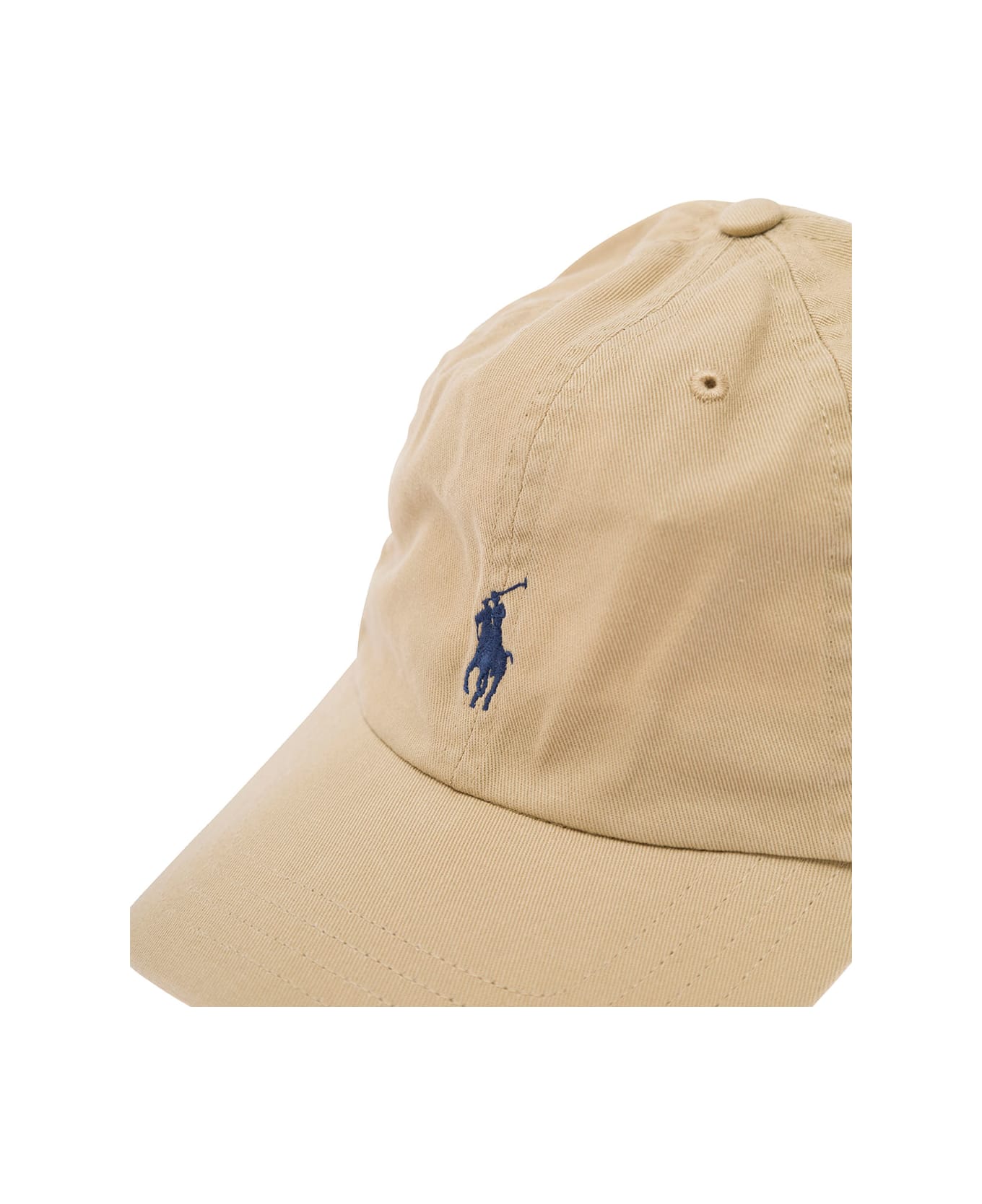 Polo Ralph Lauren Beige Baseball Cap With Pony Embroidery In Cotton Boy - Beige