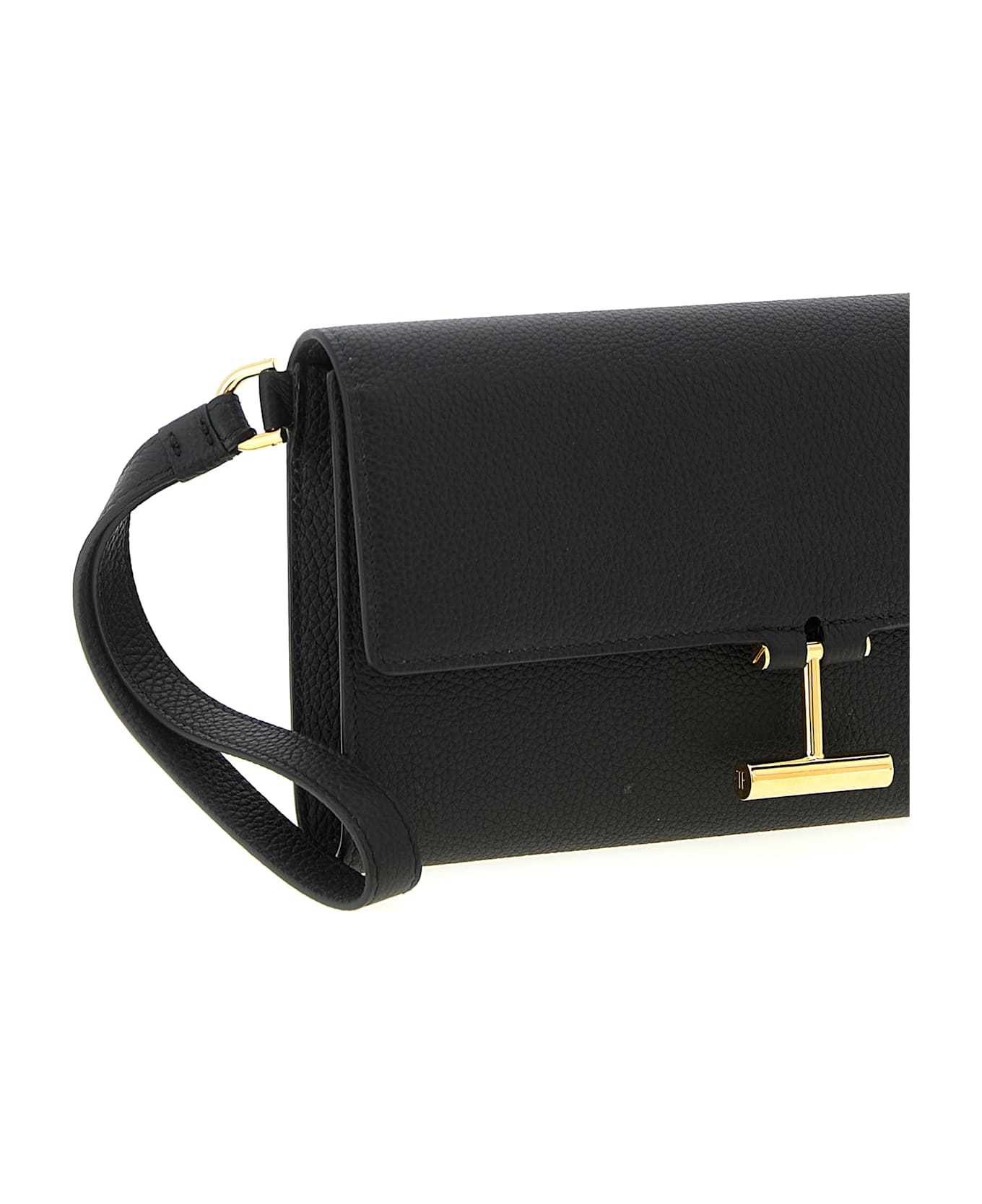 Tom Ford Hammered Clutch - Black  