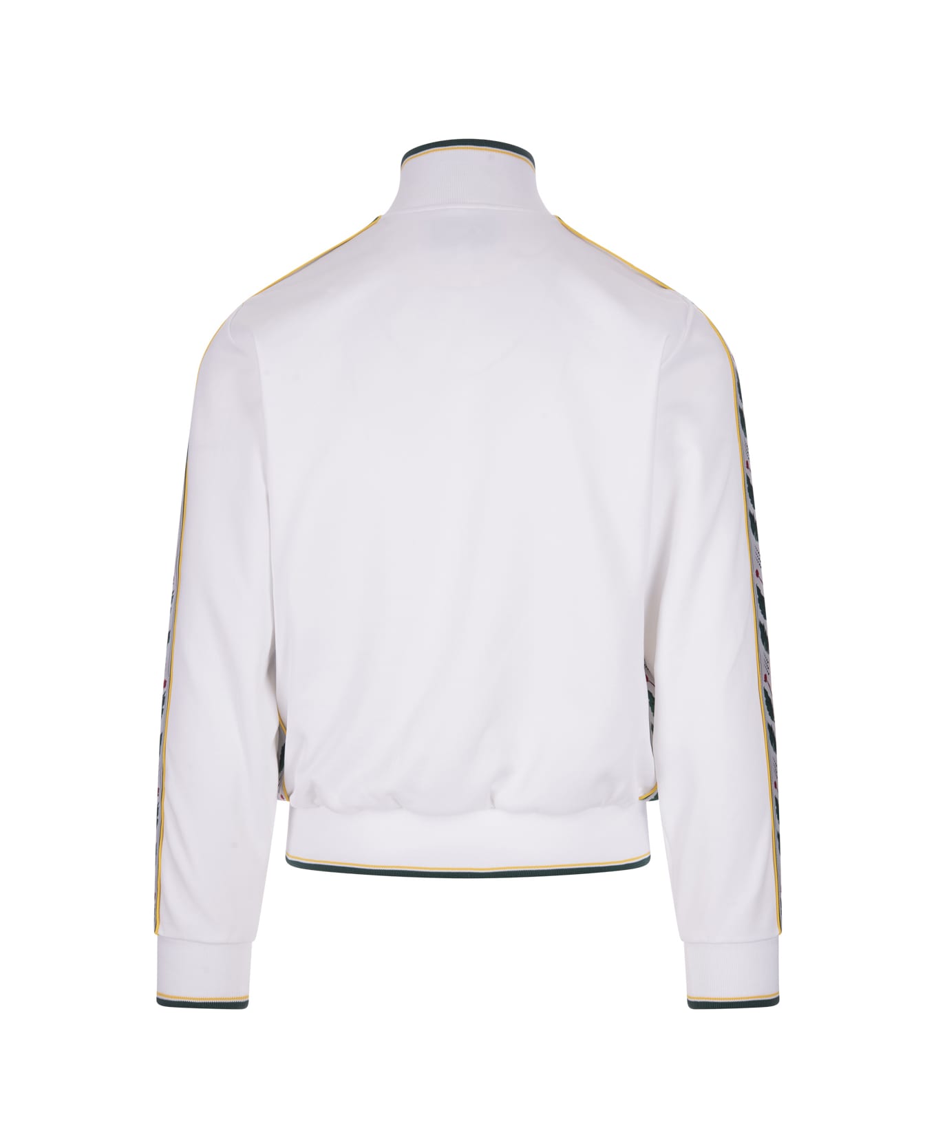 Casablanca White Zip-up Sweatshirt With Laurel Graphic - White