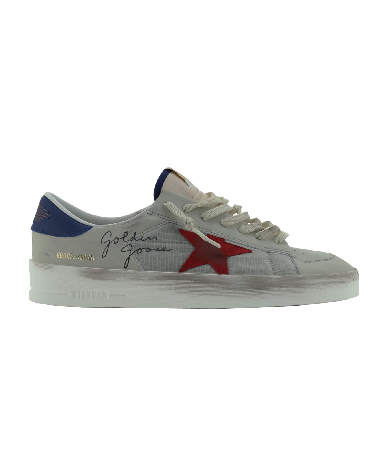 Golden Goose Stardan Sneakers - White/blue/red