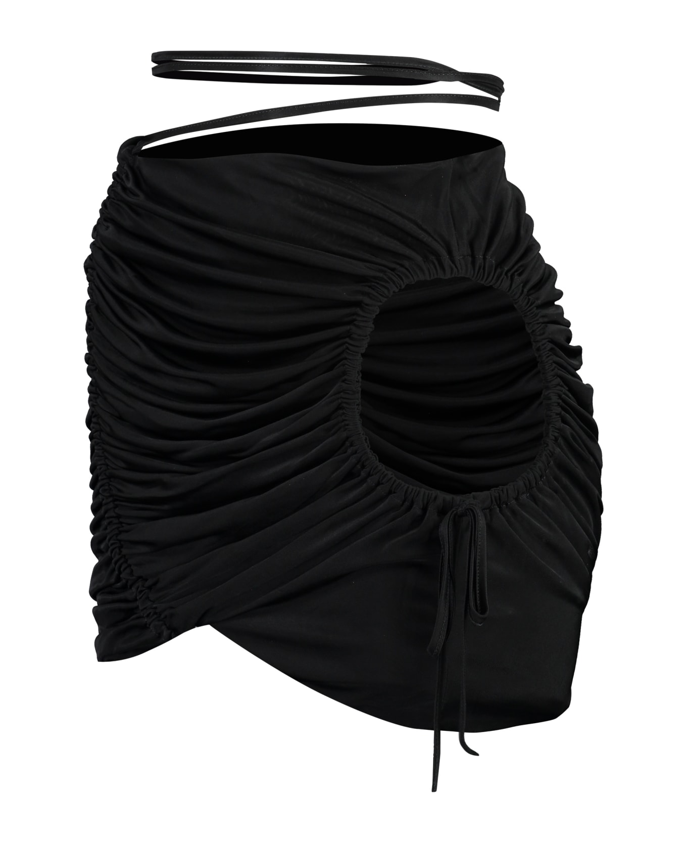 ANDREĀDAMO Draped Skirt - black