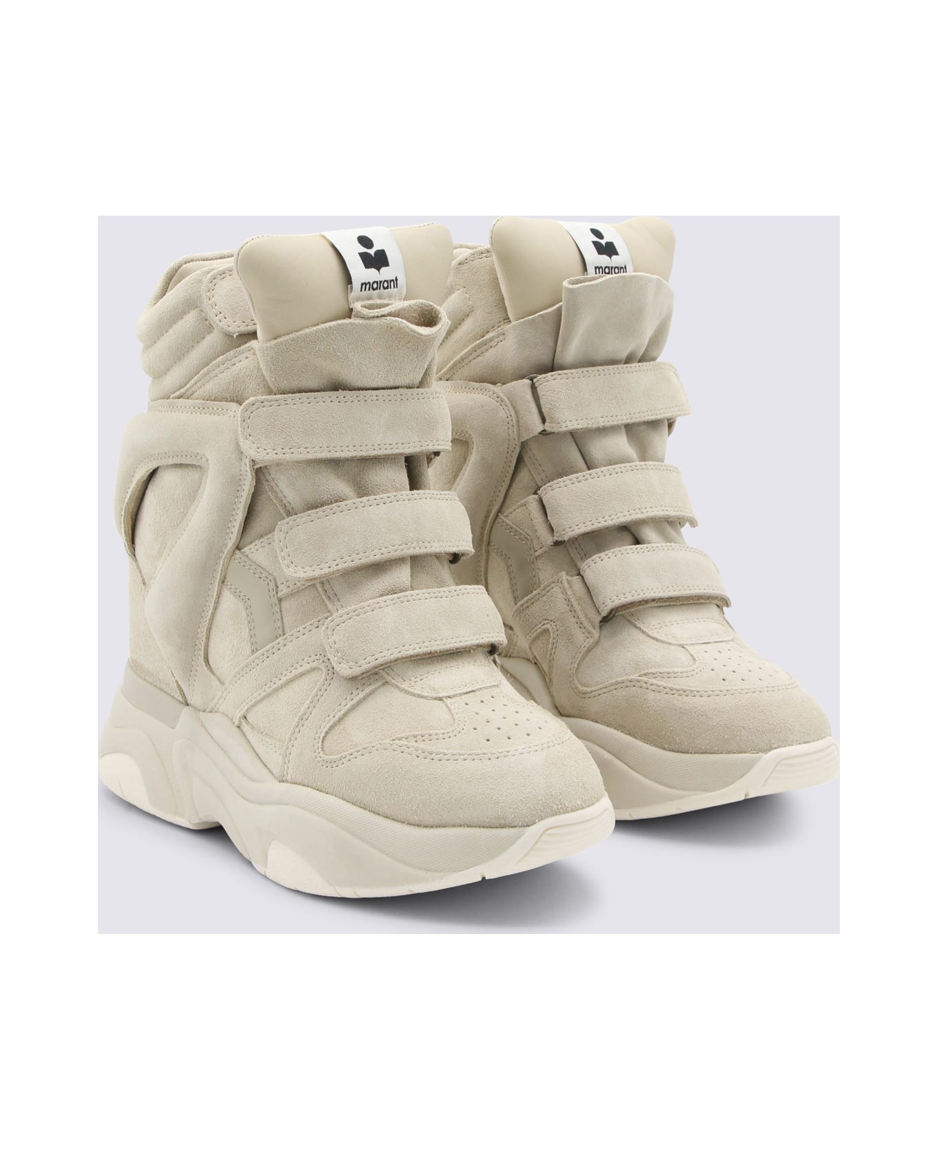 Isabel Marant Beige Leather Sneakers - Beige