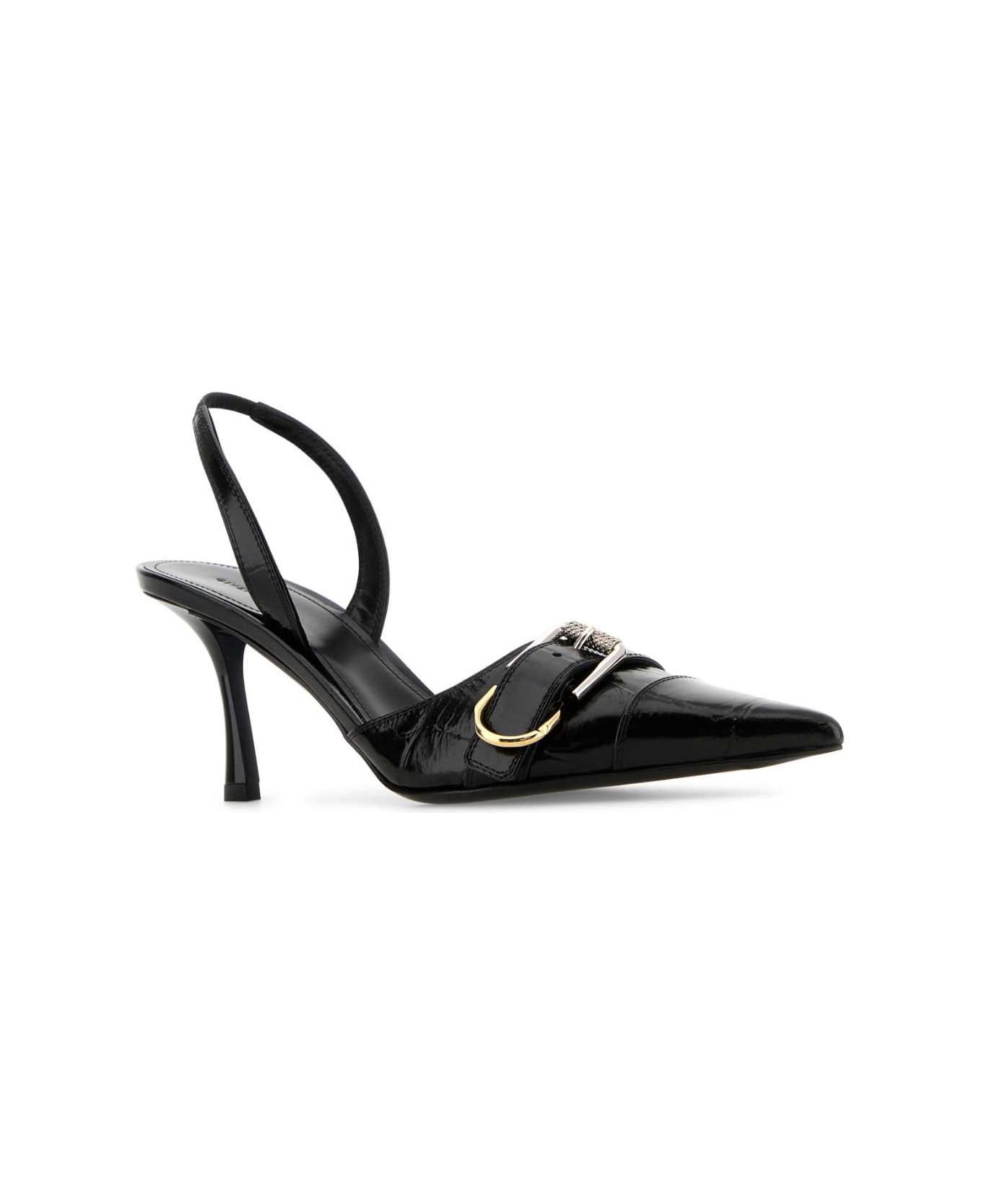 Givenchy Black Leather Voyou Pumps - BLACK
