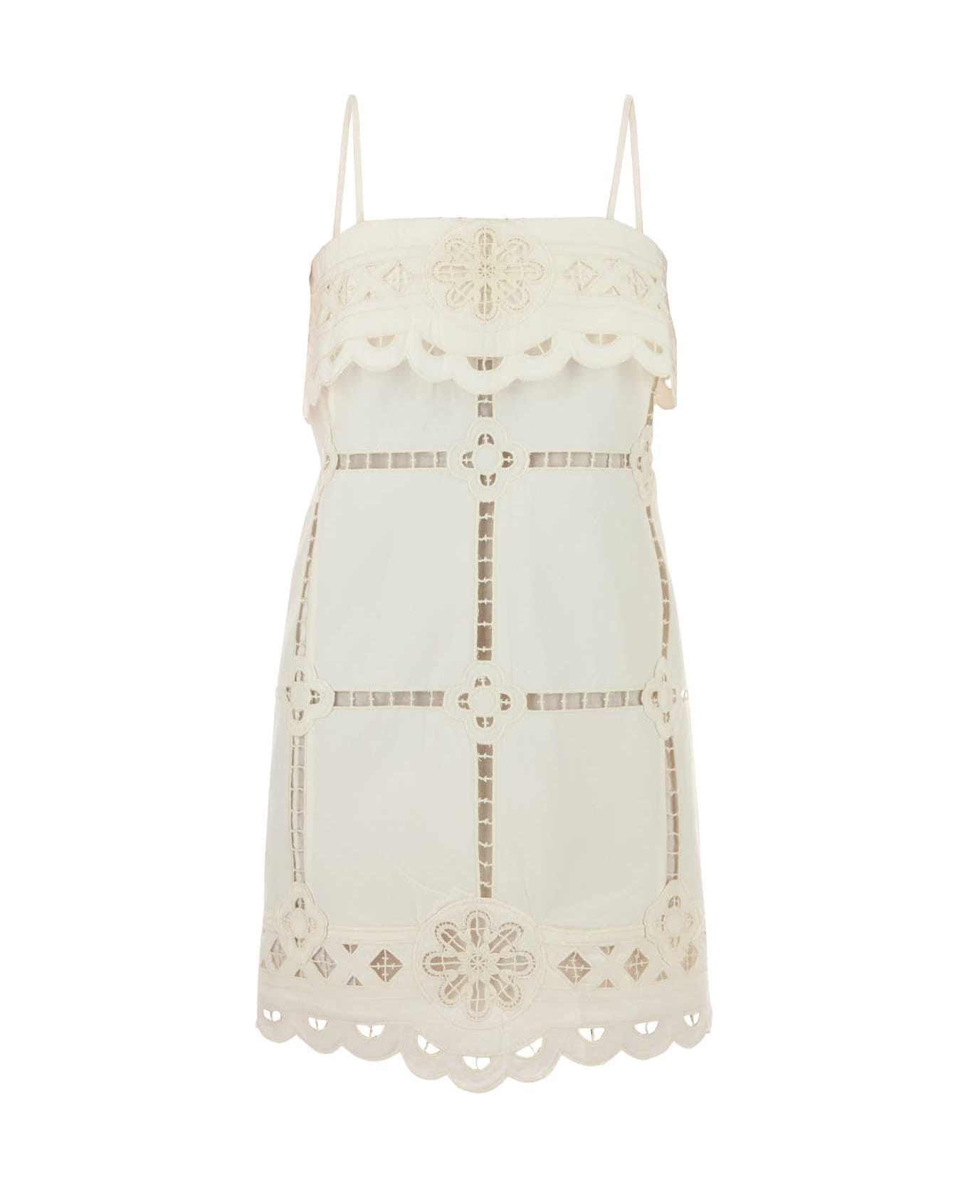 Isabel Marant White Broderie Anglaise Parvedy Mini Dress - White