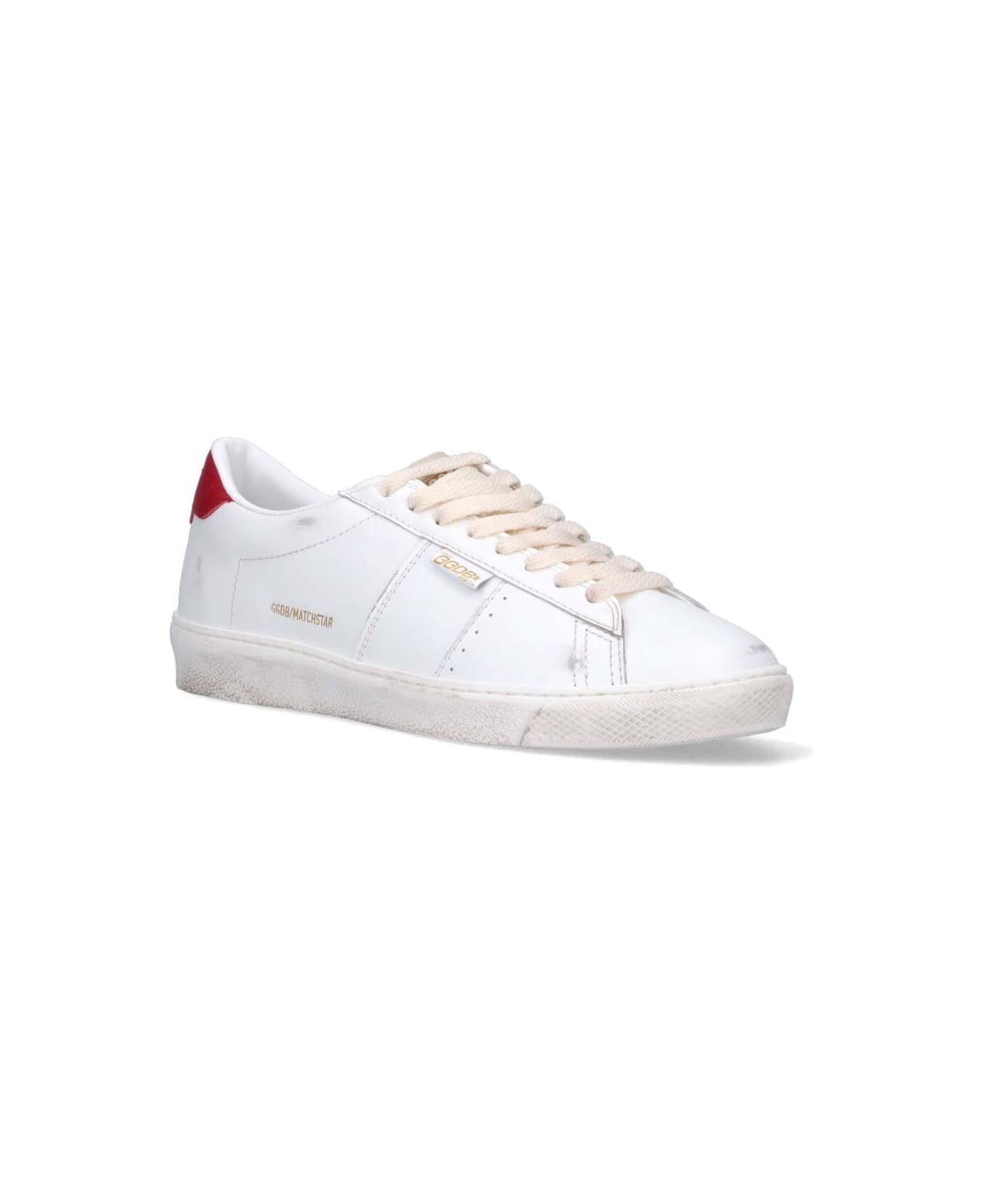 Golden Goose 'matchstar' Sneakers - White/red 10350