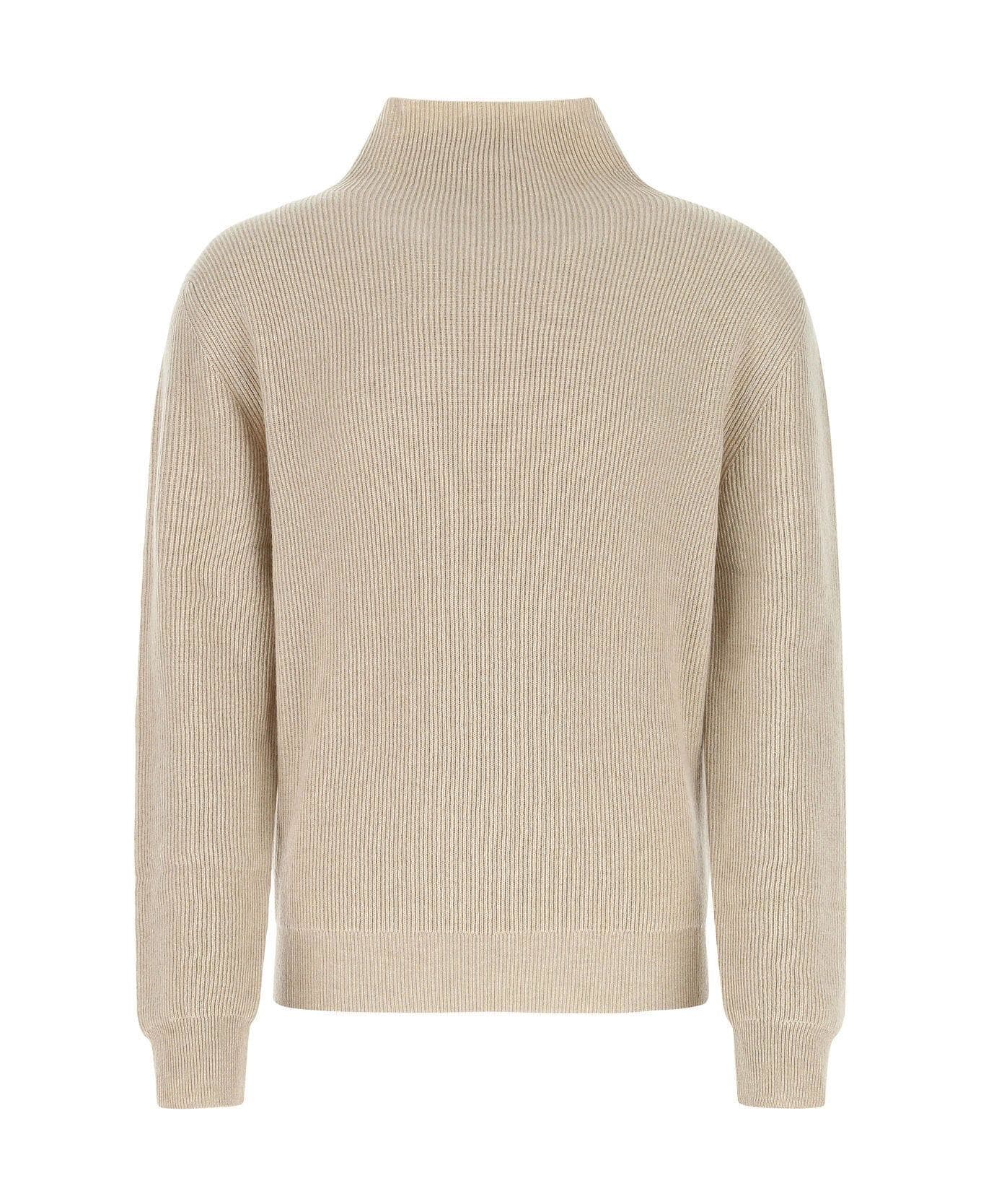 The Row Cappuccino Cashmere Sweater - NEUTRALS