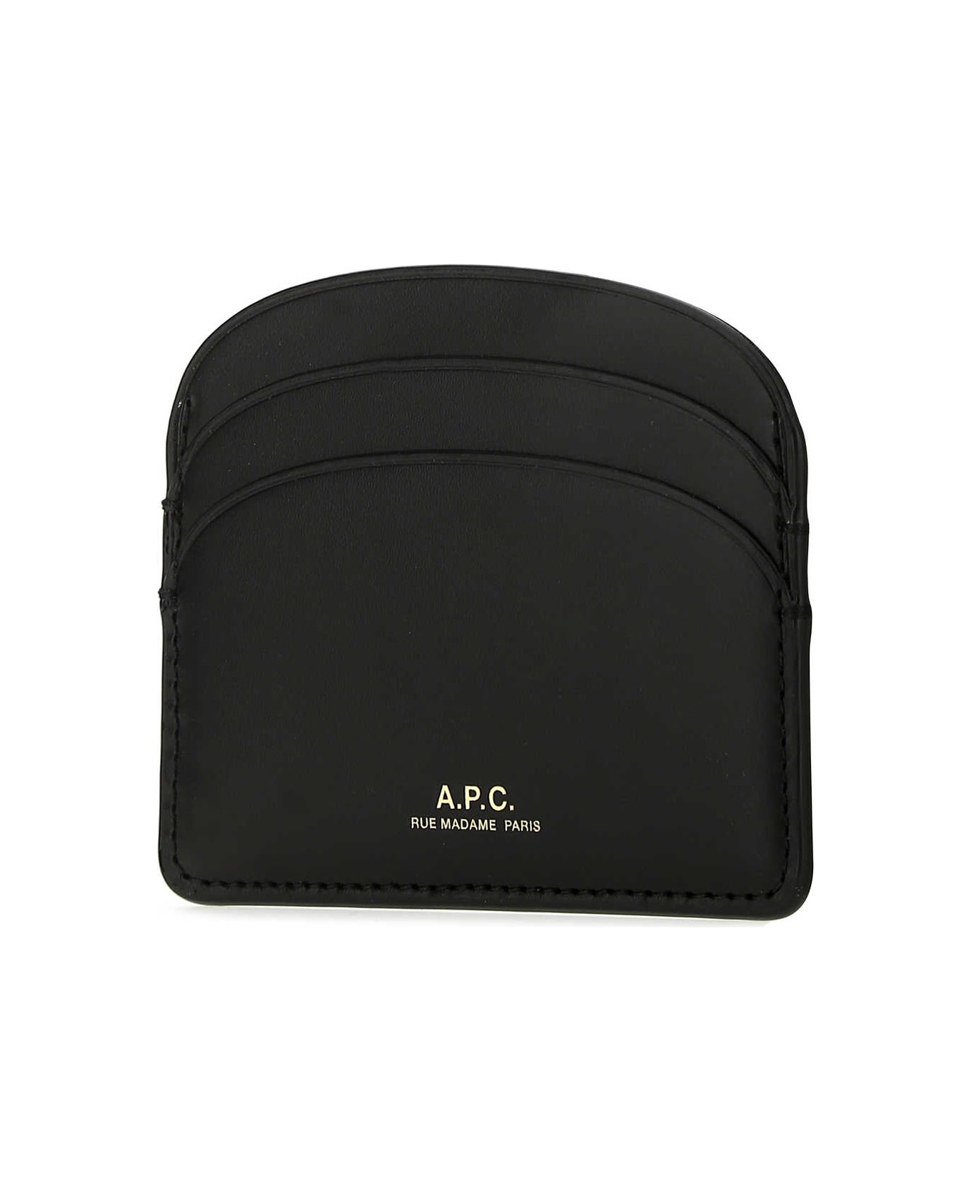 A.P.C. Black Leather Card Holder - LZZ