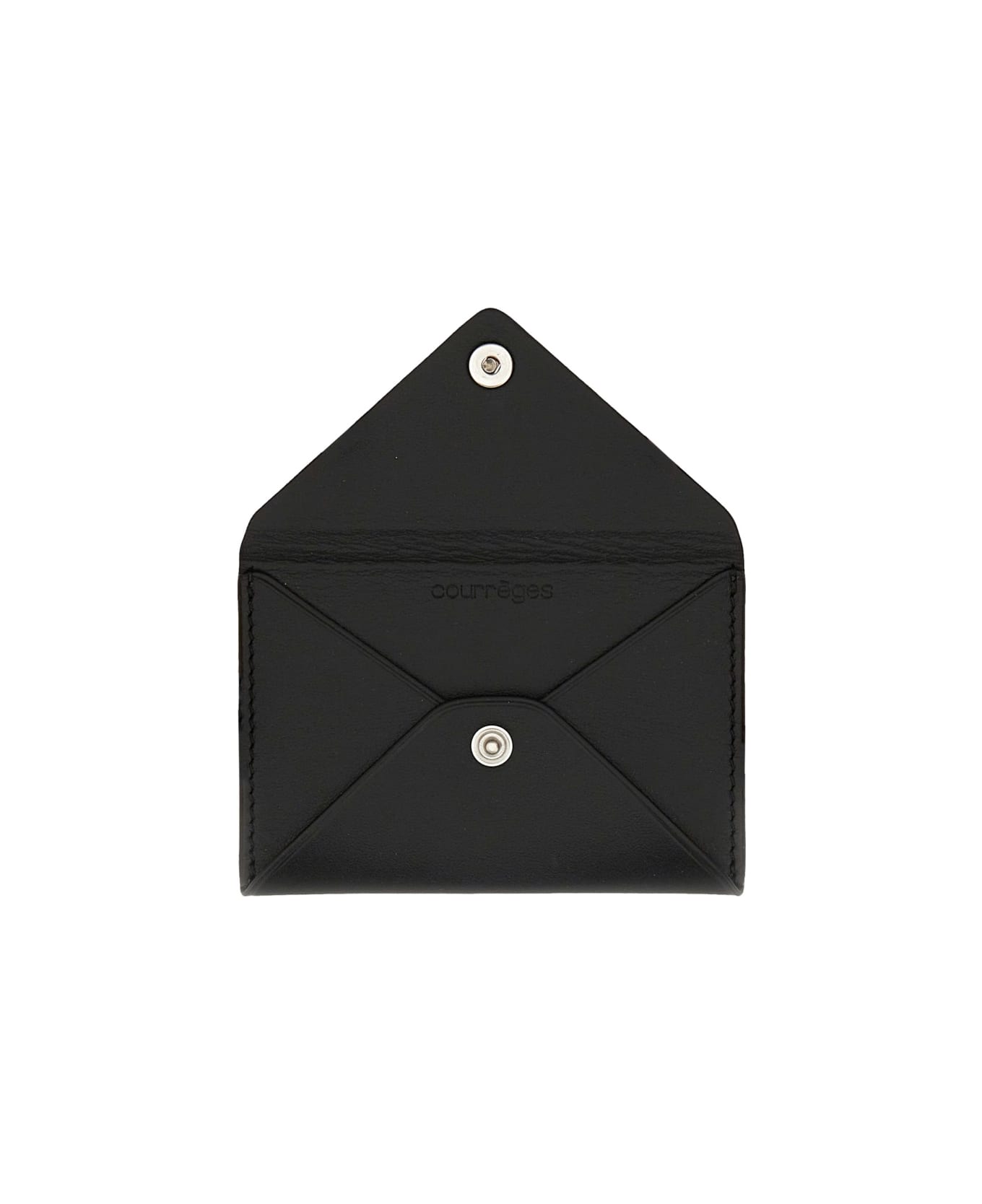 Courrèges Card Holder With Logo - BLACK