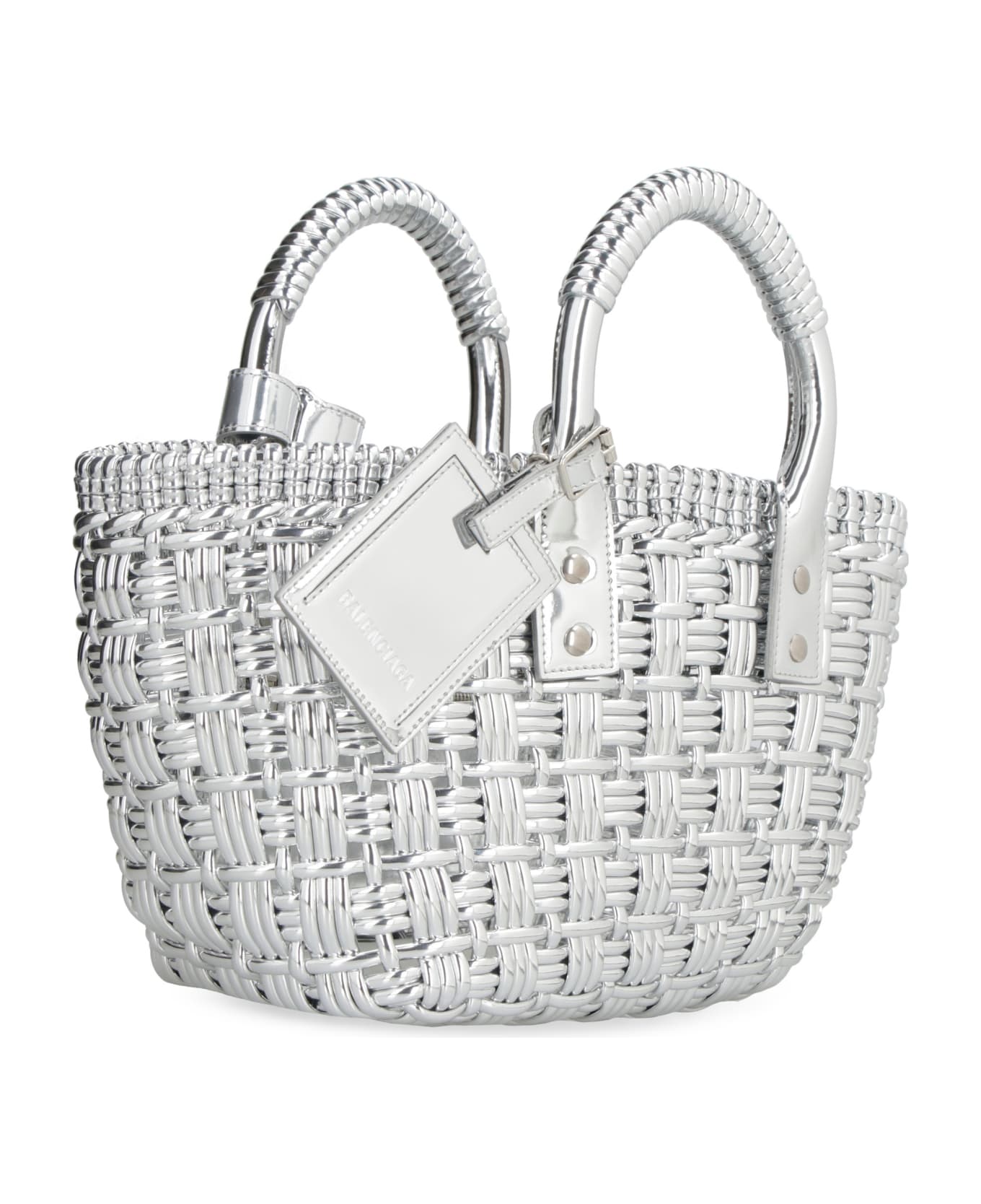 Balenciaga Bistro Basket Tote Bag - silver