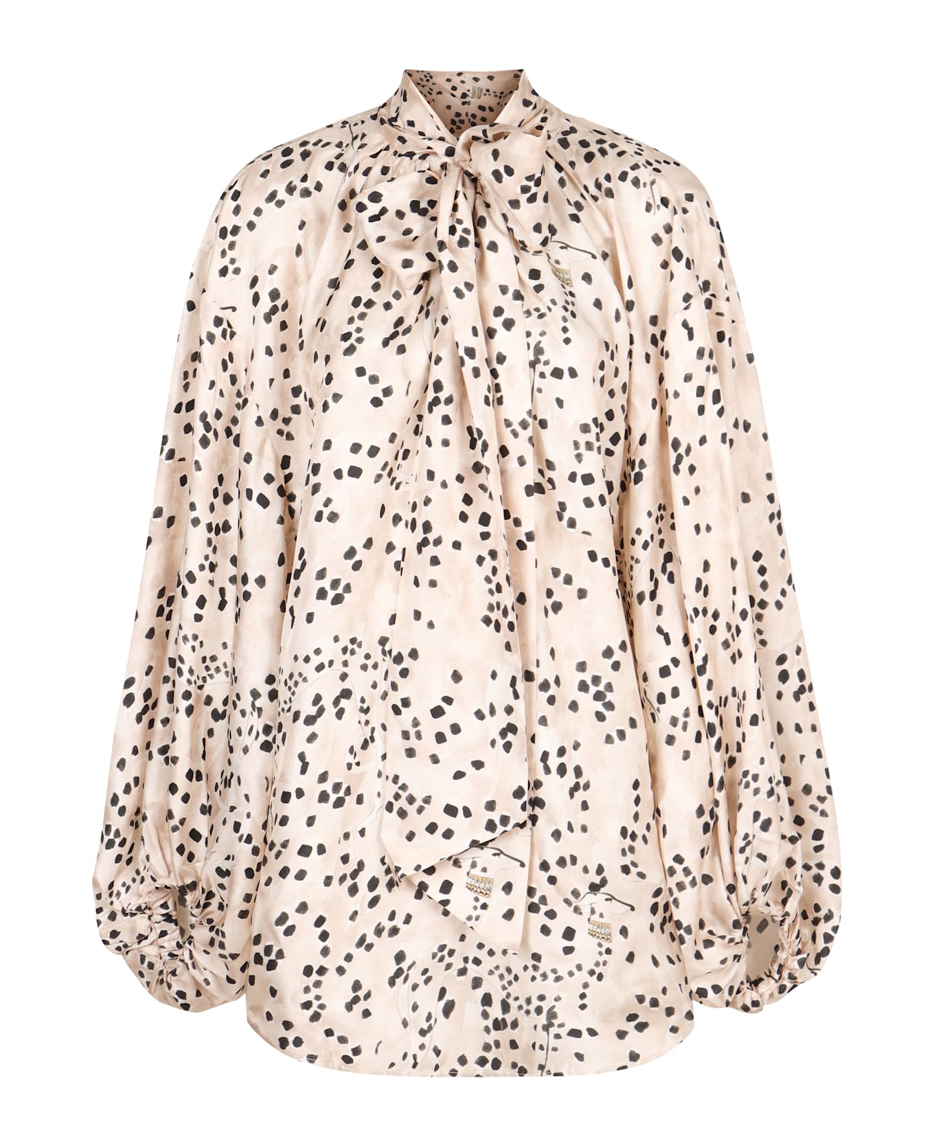 Zimmermann Billow Printed Silk Blouse - panna