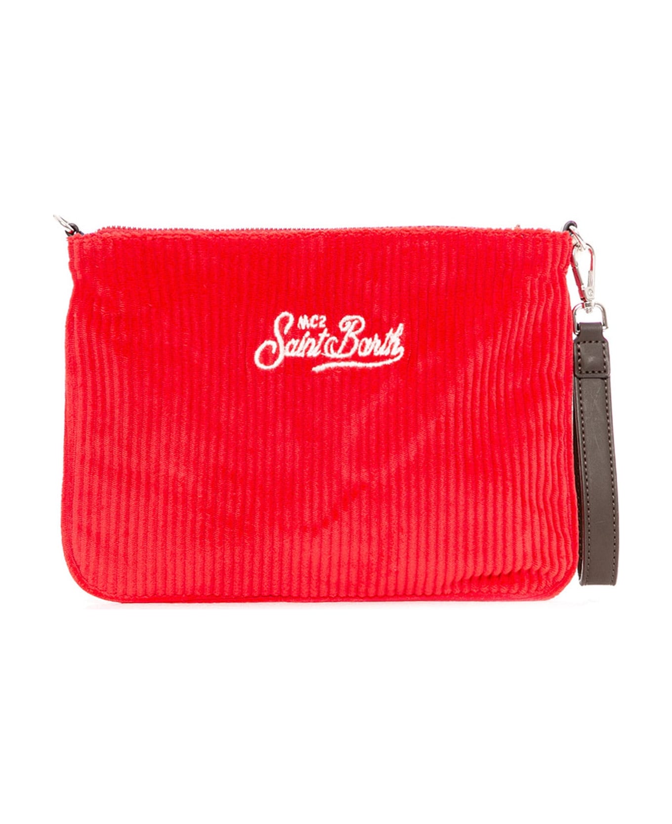 MC2 Saint Barth Parisienne Red Corduroy Cross-body Pouch Bag - RED トラベルバッグ