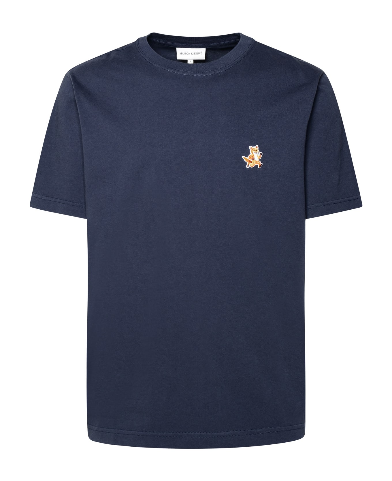 Maison Kitsuné Navy Cotton T-shirt - Nero