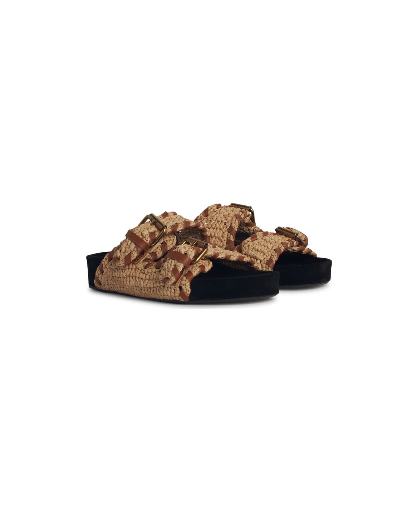 Marant Étoile 
lennyo
 Beige Palm Slipper - Beige