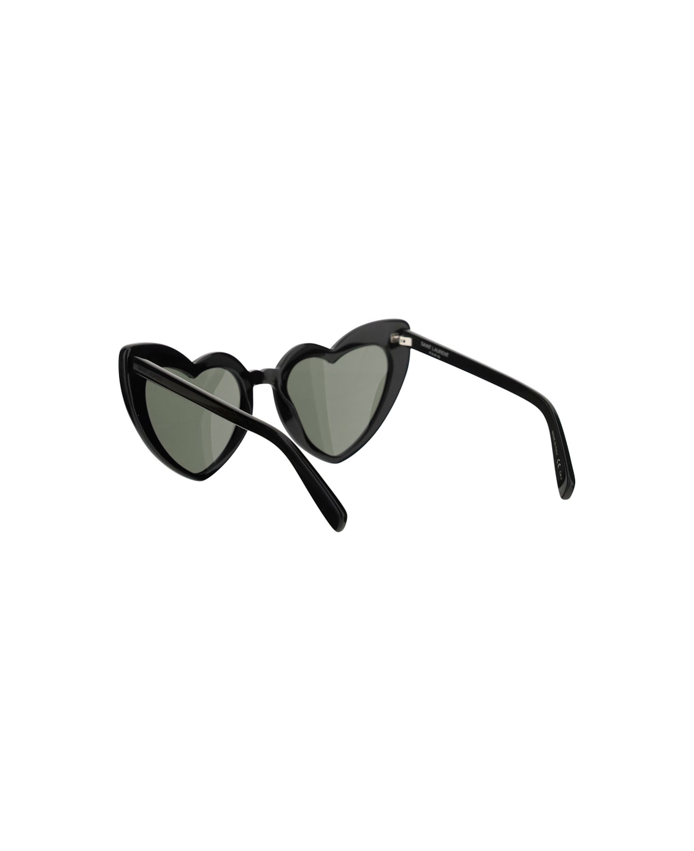 Saint Laurent Loulou Sunglasses - Shiny Black Grey