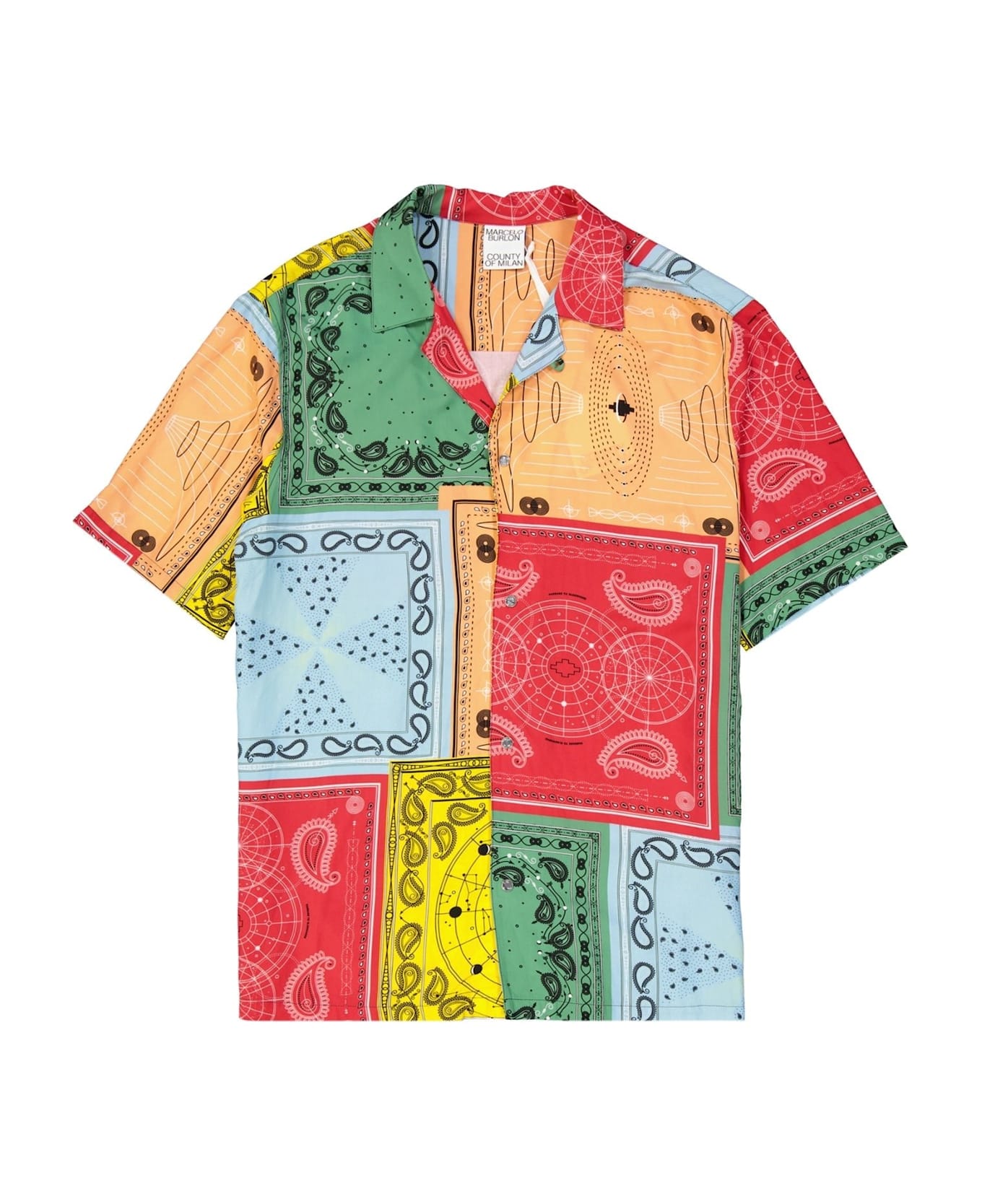 Marcelo Burlon Colour-block Shirt - Red