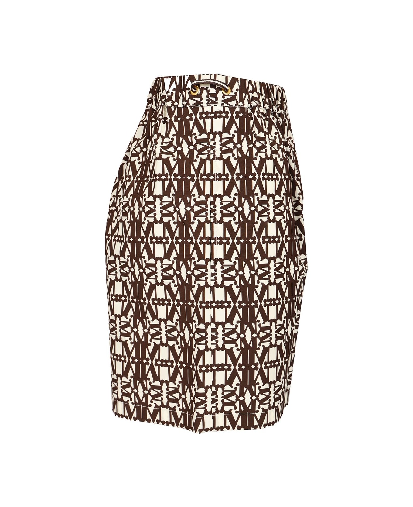Max Mara Printed Poplin Shorts - Brown