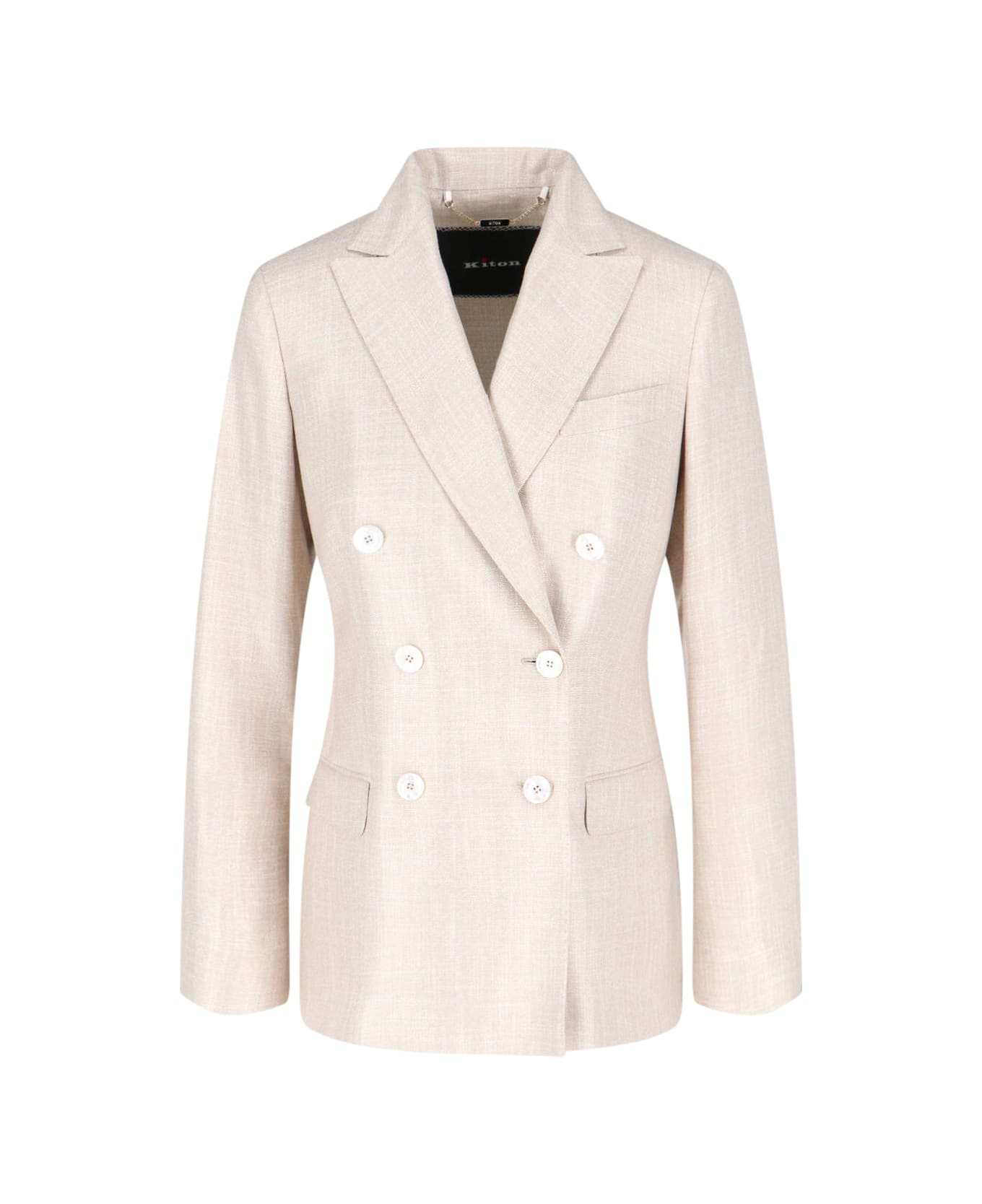 Kiton Double-breasted Blazer - Beige