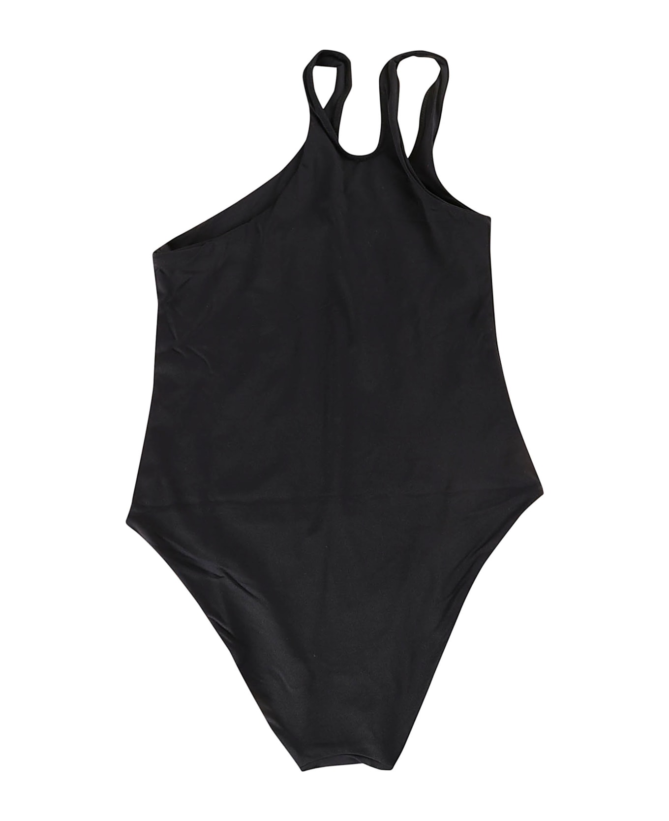 Federica Tosi Slim Fit Plain Swimsuit - Black