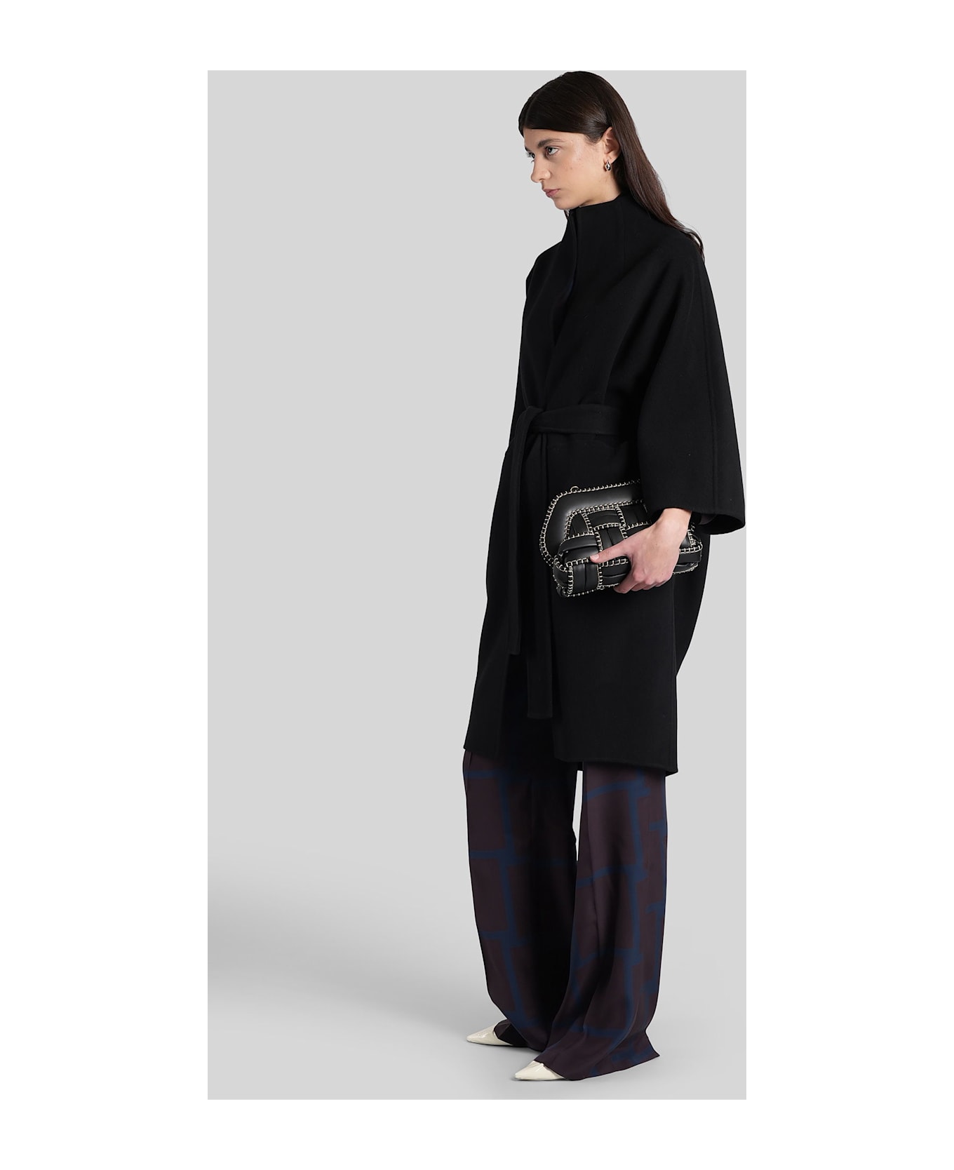 Gianluca Capannolo Jane Long Coat In Black Wool - black
