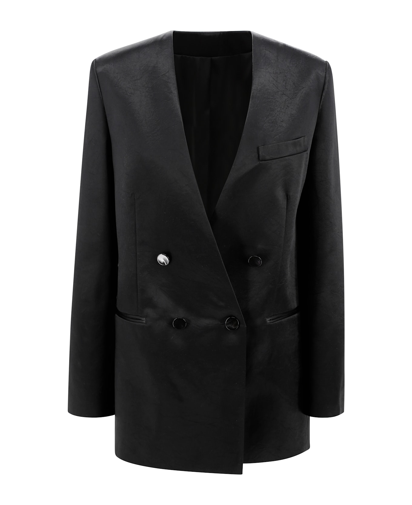 Philosophy di Lorenzo Serafini Over Doublebreast Jacket - Black