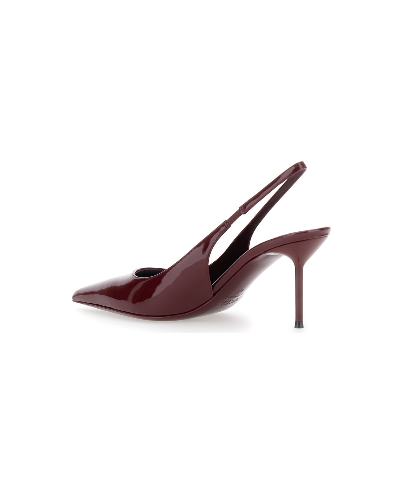 Paris Texas 'lidia' Bordeaux Slingback Pumps With High Stiletto Heel In Patent Leather Woman - Bordeaux