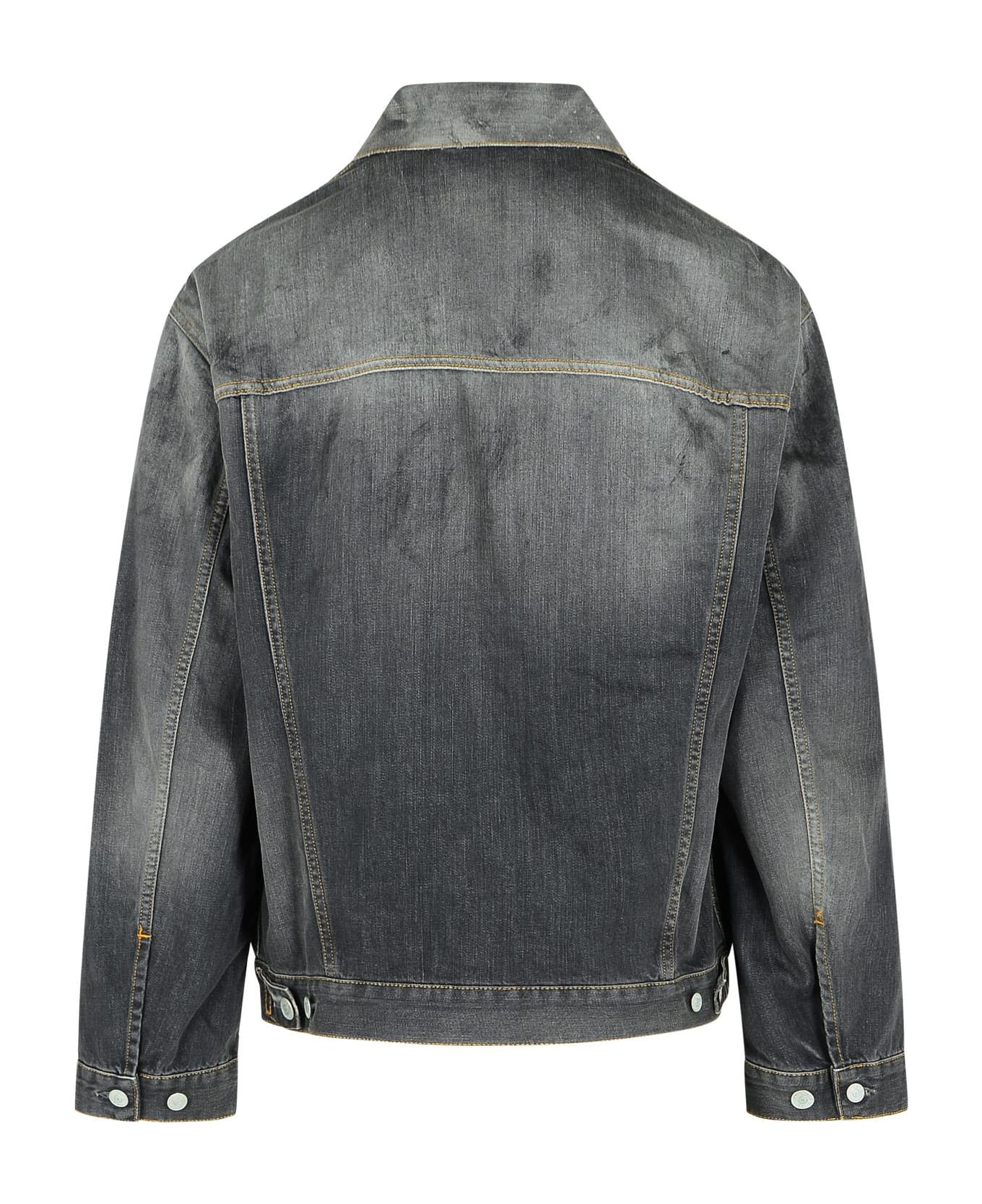 Acne Studios Grey Denim Jacket - Black