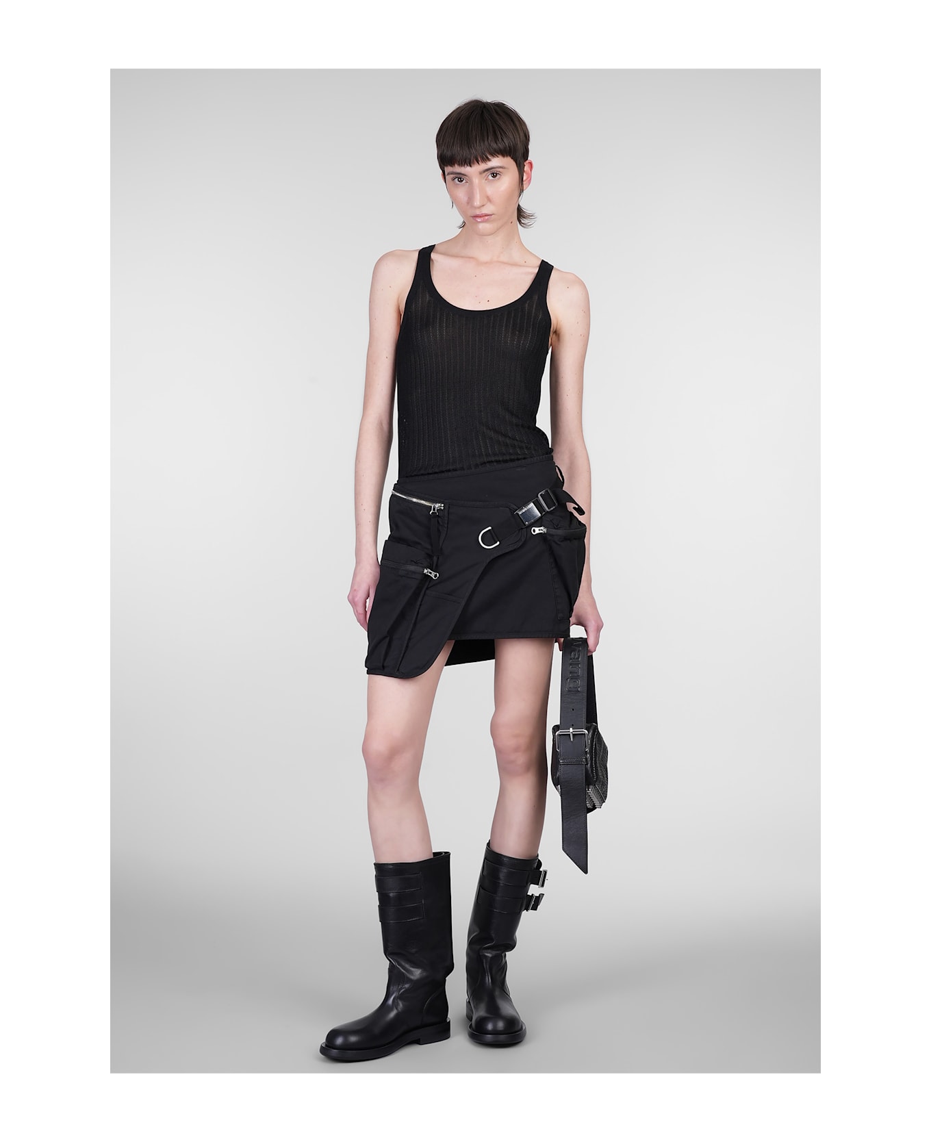 Helmut Lang Topwear In Black Viscose - black