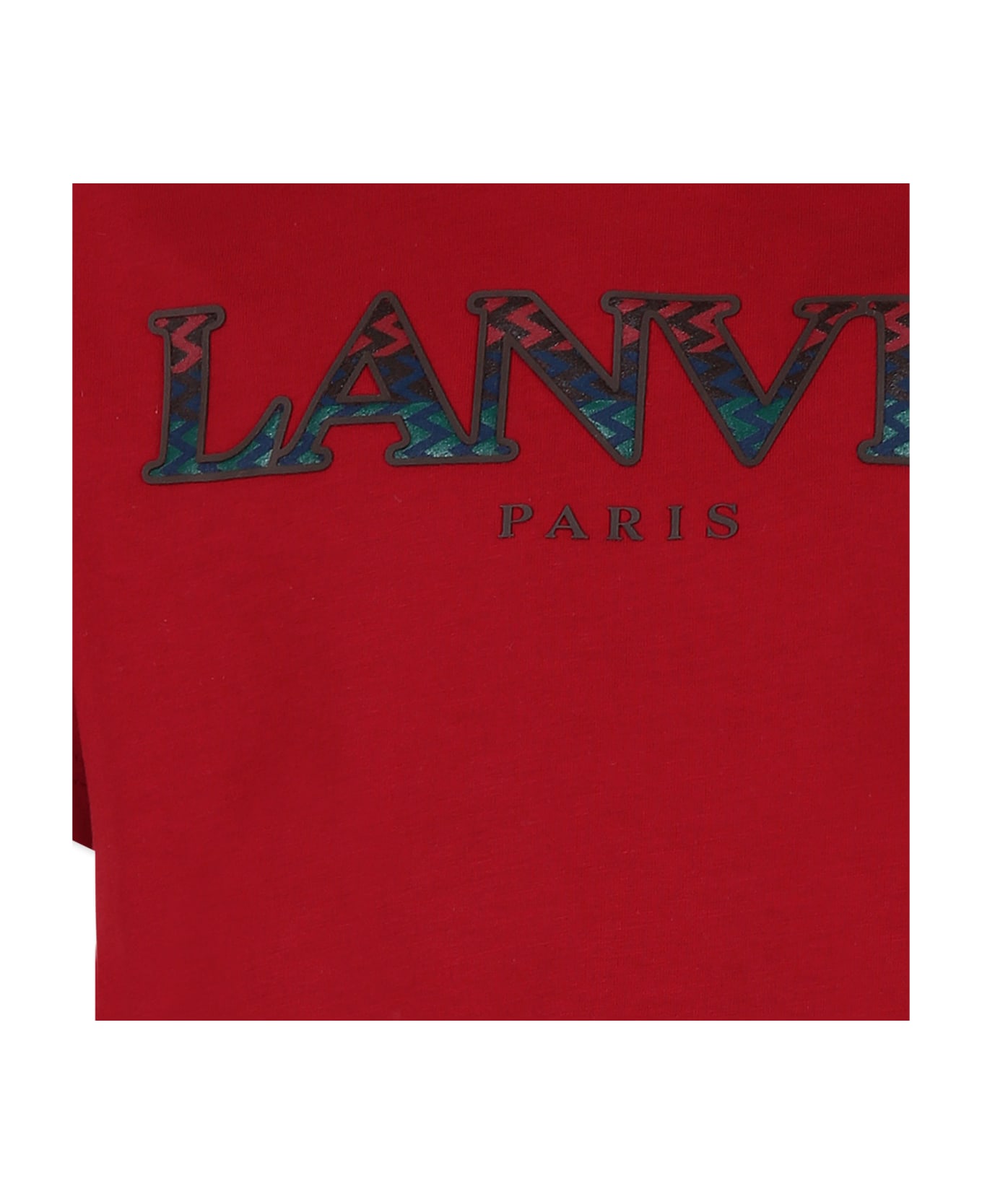 Lanvin Red T-shirt For Boy With Logo - Rosso