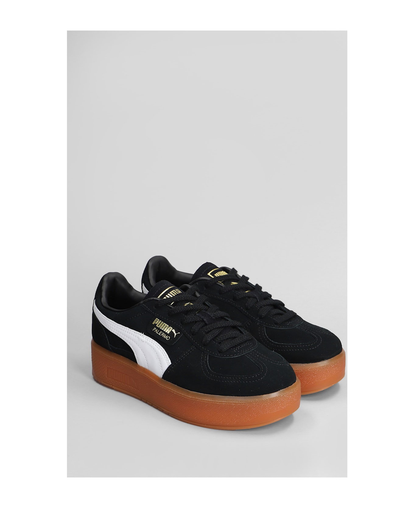 Puma Palermo Elevata Wns Sneakers In Black Suede - black