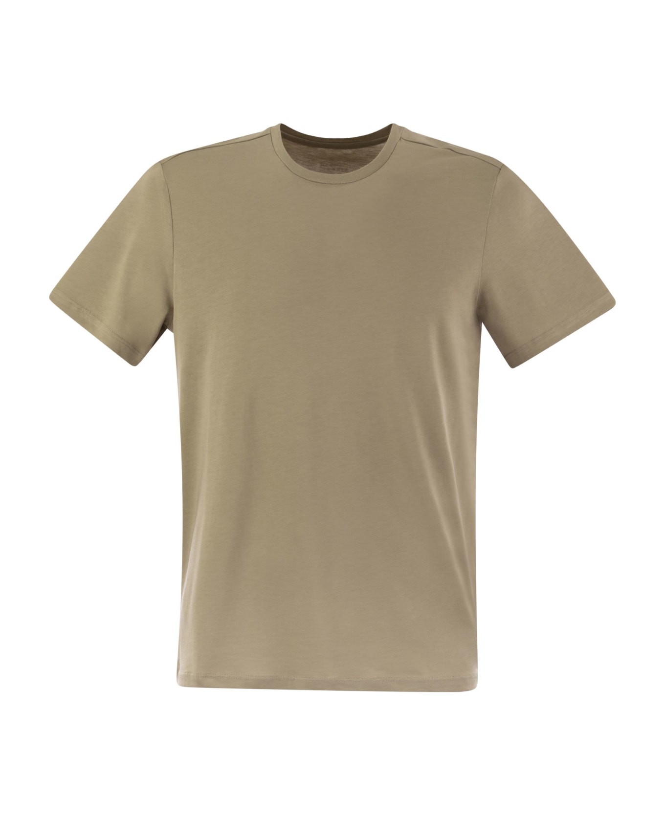 Majestic Filatures Short-sleeved T-shirt In Lyocell And Cotton - Sand シャツ