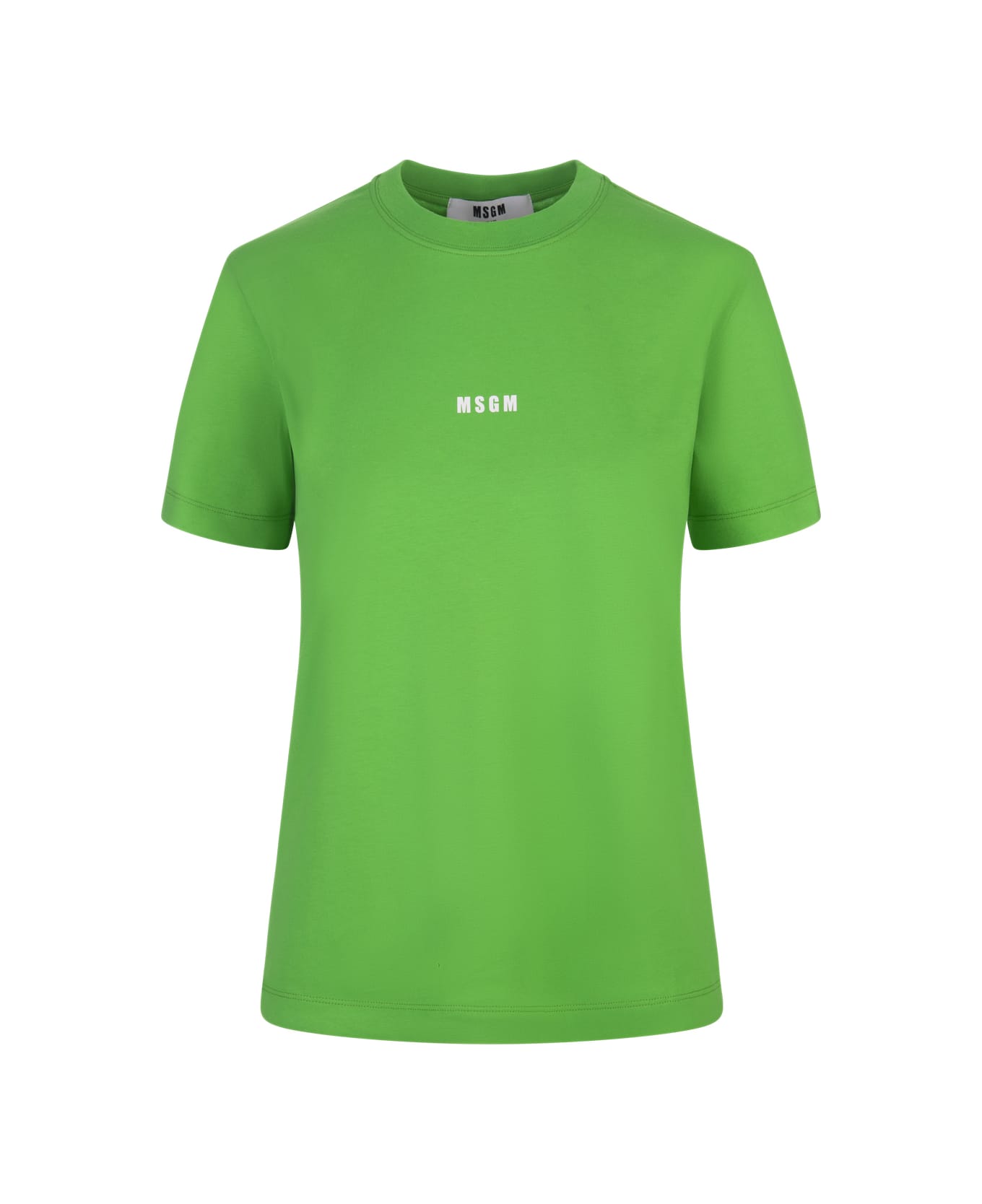 MSGM Green T-shirt With Micro Logo - Green Tシャツ