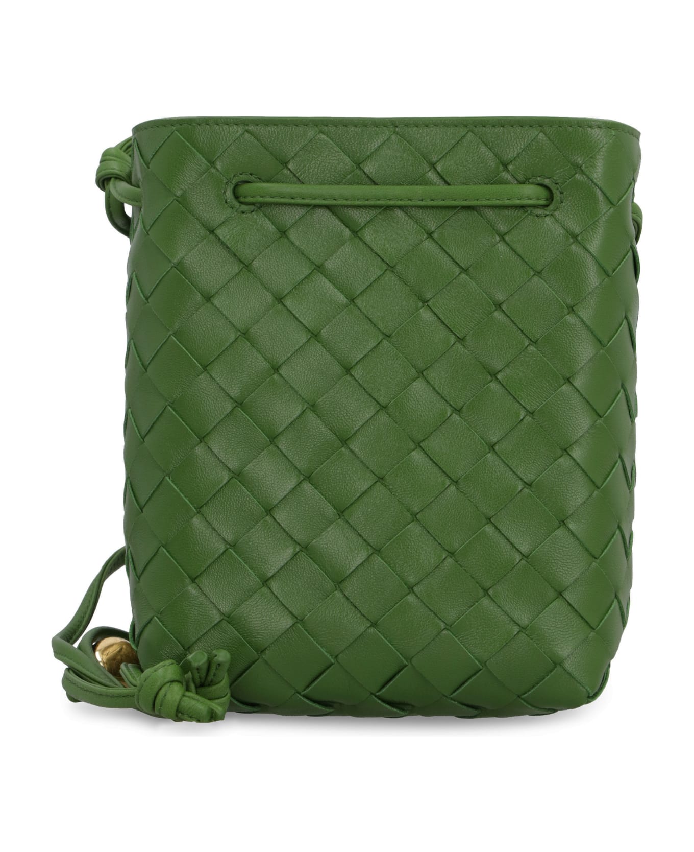Bottega Veneta Leather Bucket Bag - green