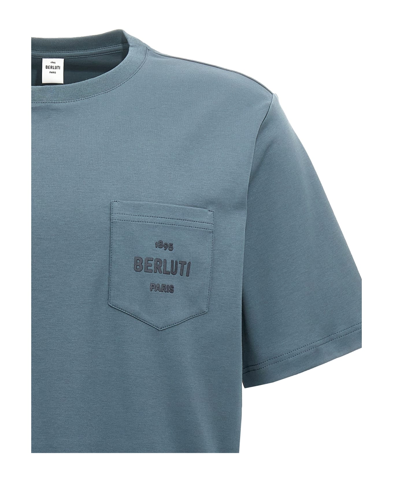 Berluti Logo Print T-shirt - Blue