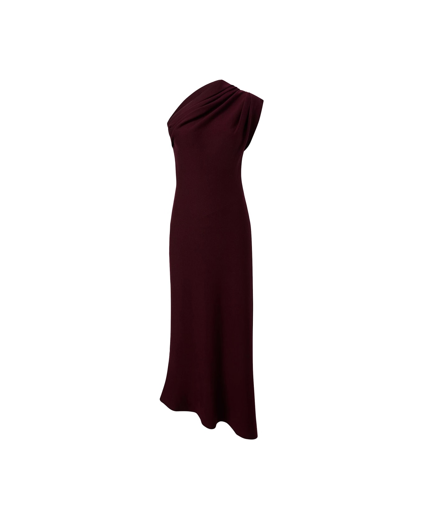 Khaite "coast" Asymmetrical Dress - BORDEAUX