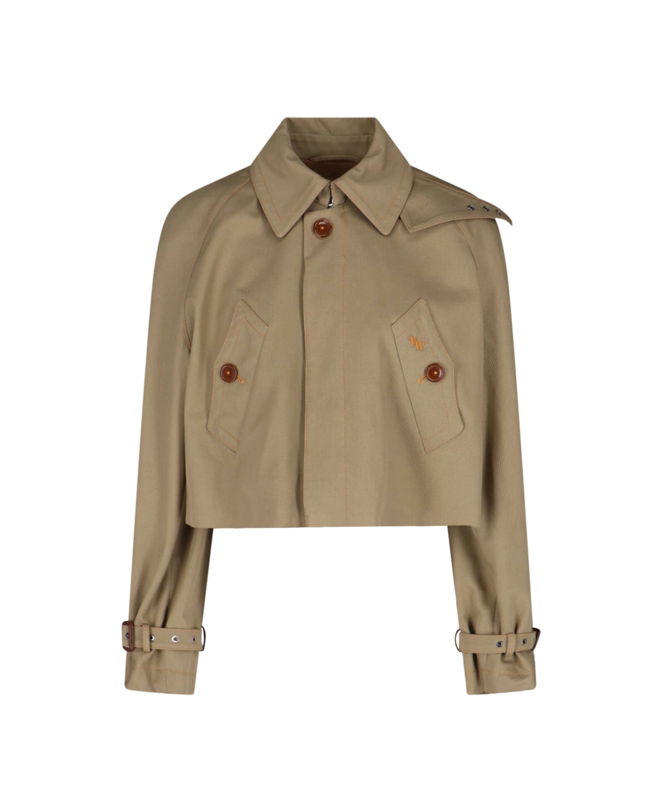Vivienne Westwood 
cut Off Graziano
 Crop Jacket - Beige