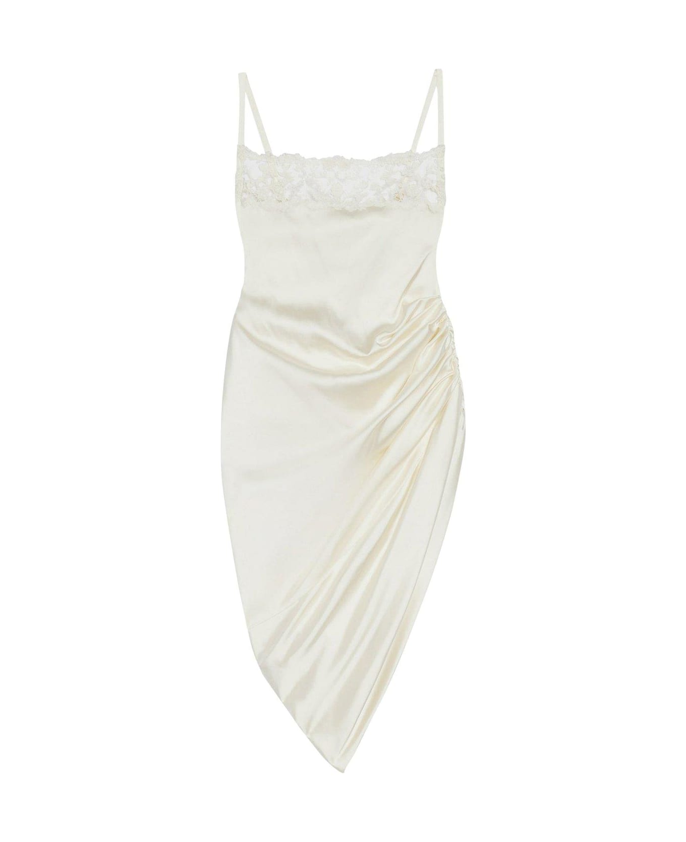 Jacquemus Asymmetric Lingerie Dress - White