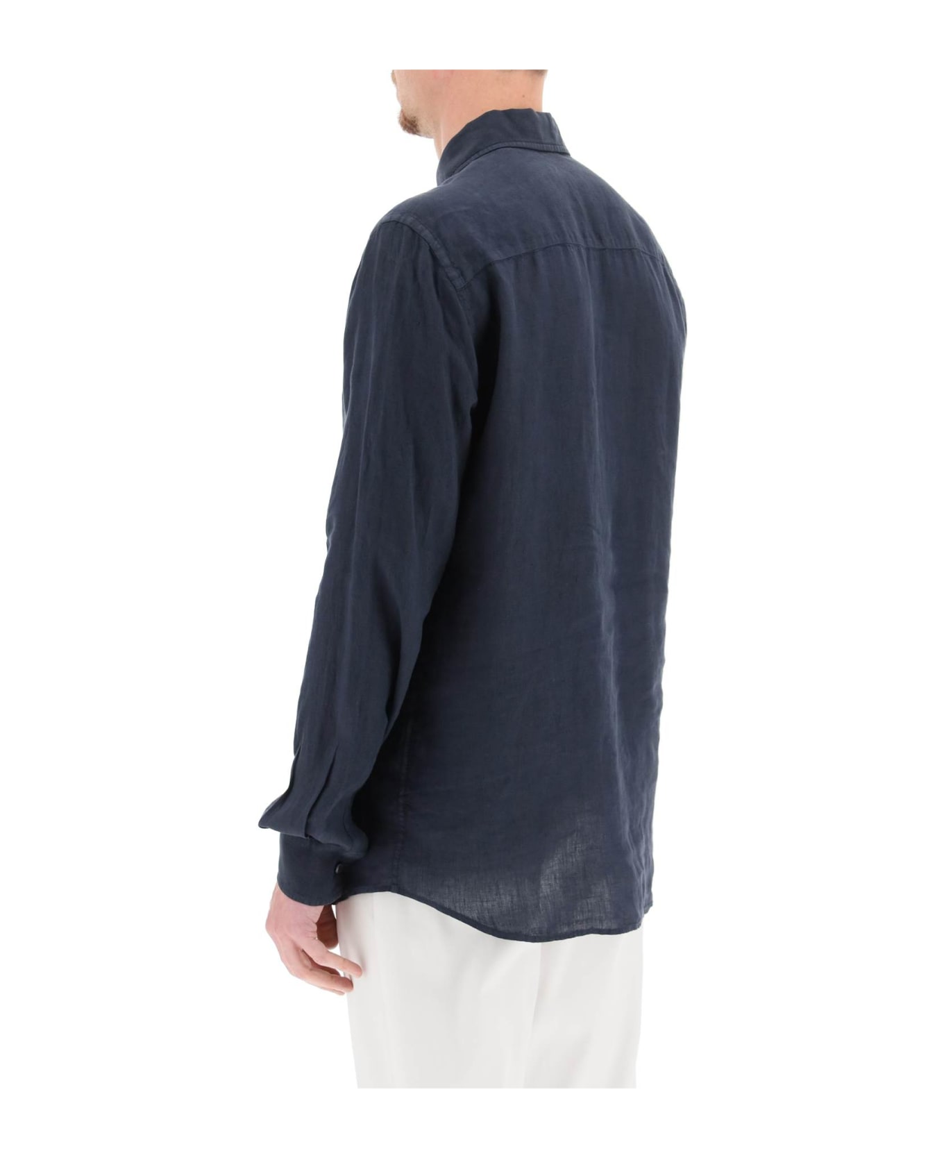Agnona Classic Linen Shirt - ECLIPSE (Blue)